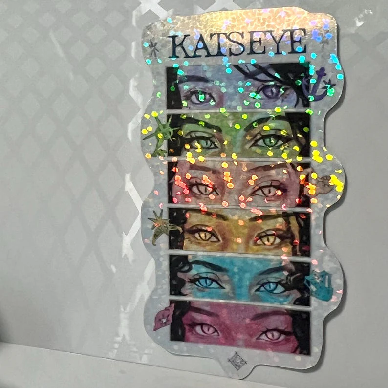 Katseye Holographic Water Resistant Sticker Glitter Girls - KATSEYE MERCH​