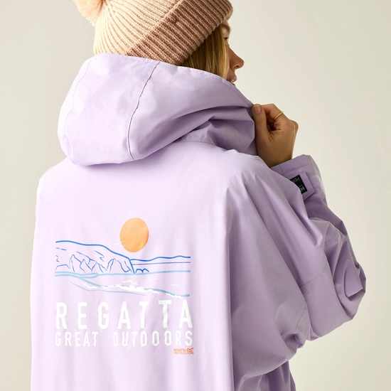 Adult Waterproof Changing Robe | Pansy Purple