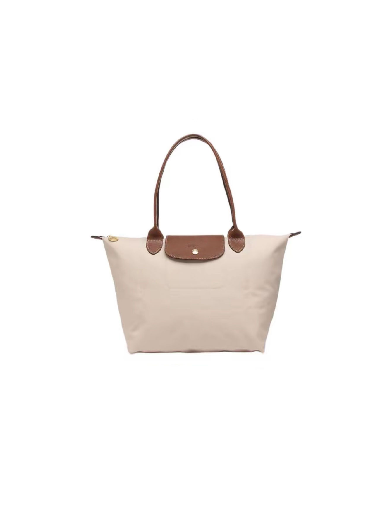 [Fast Ship From US Warehouse]Classic Leather Trim Nylon Tote Handbag - Lulualo