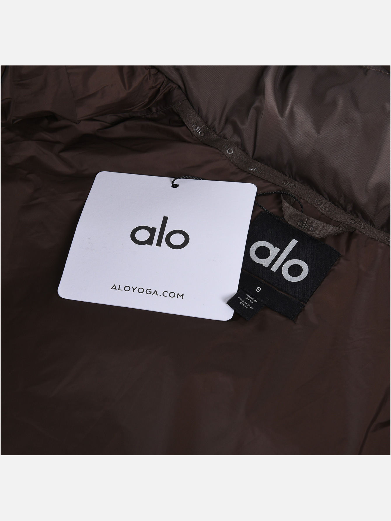 Alo Aspen Love Cropped Hooded Puffer Jacket - Coffee Brown - Lulualo