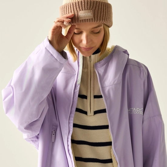 Adult Waterproof Changing Robe | Pansy Purple