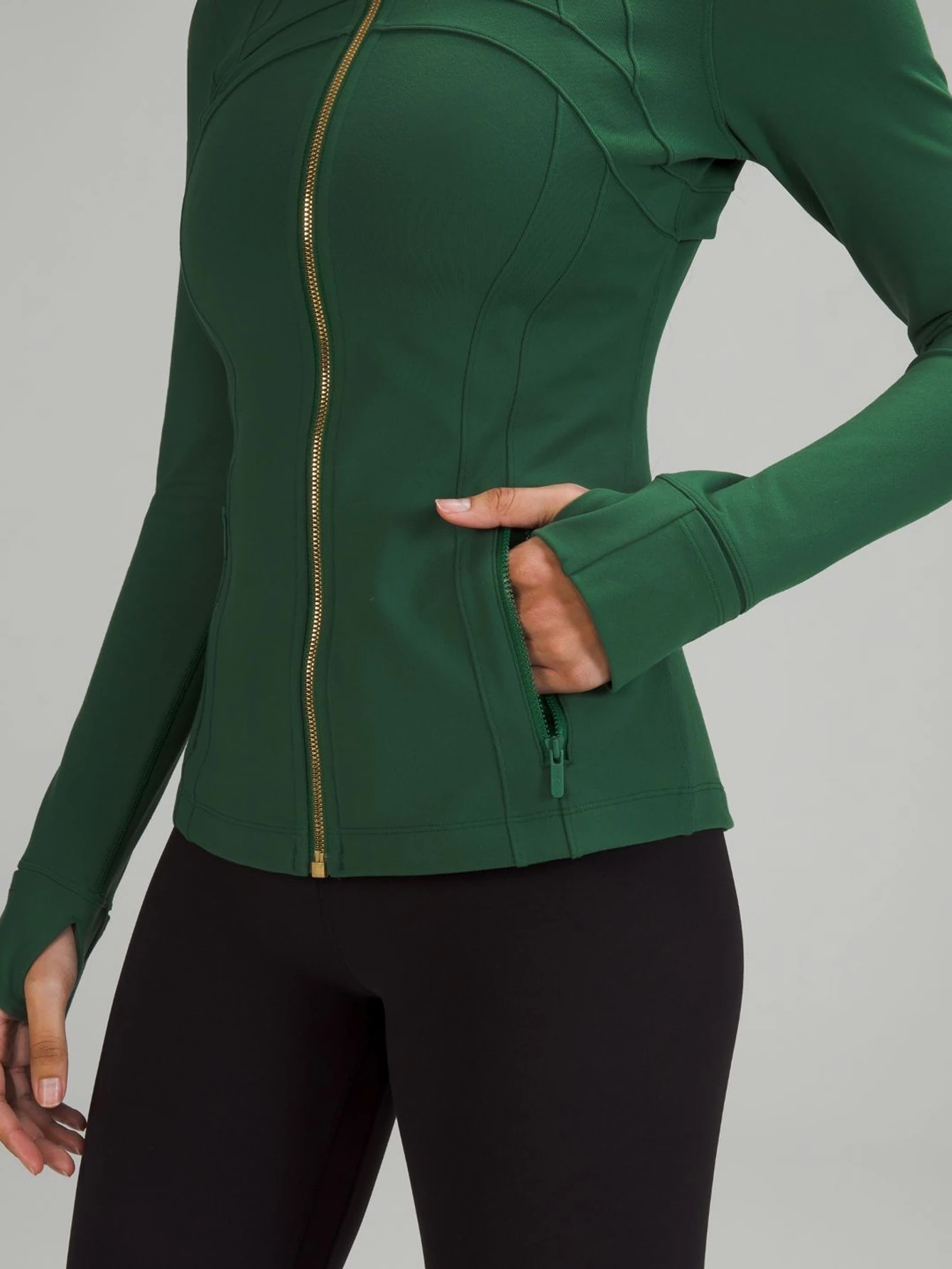 Lululemon Green Gold-Zip Athletic Jacket | US Warehouse - Lulualo
