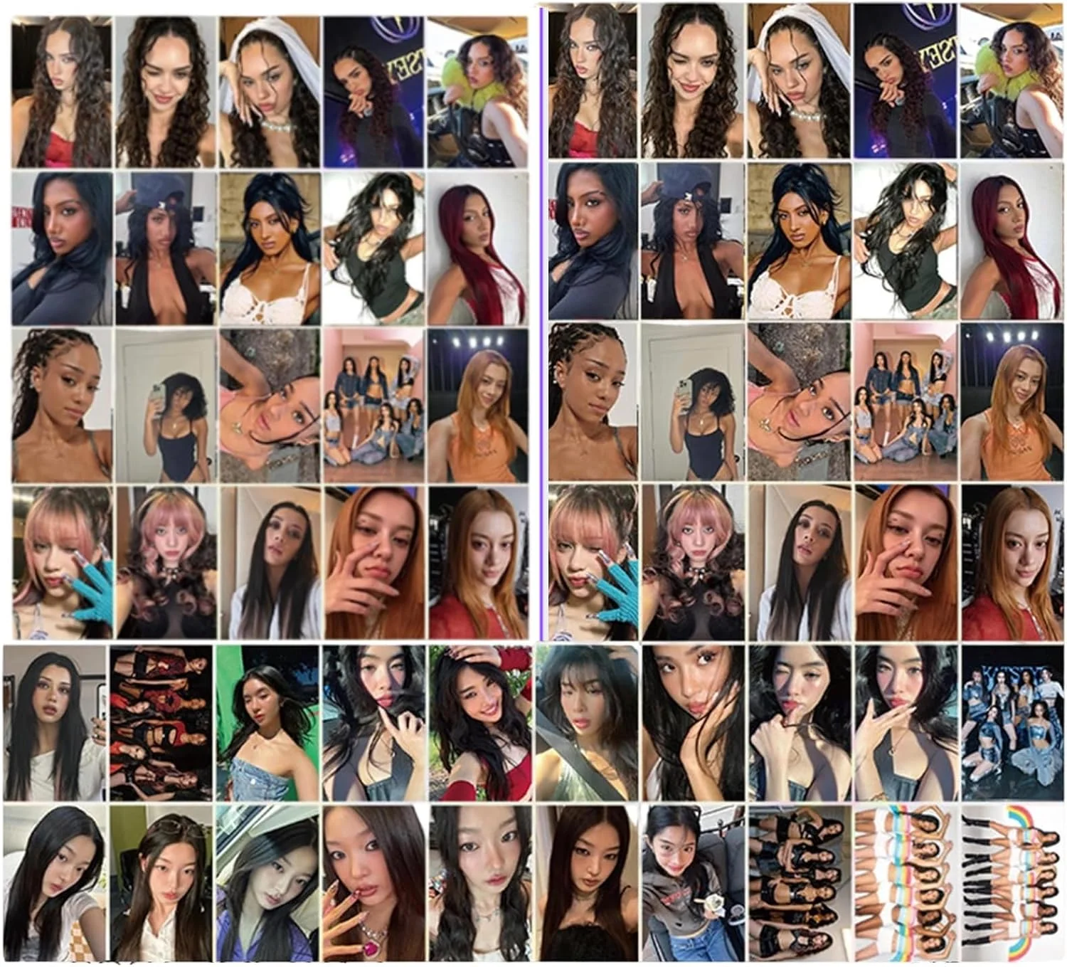 Katseye Photo Cards Set For Idol Fans 50 Pcs Laser Mini Lomo Photocards Novel Album - KATSEYE MERCH​