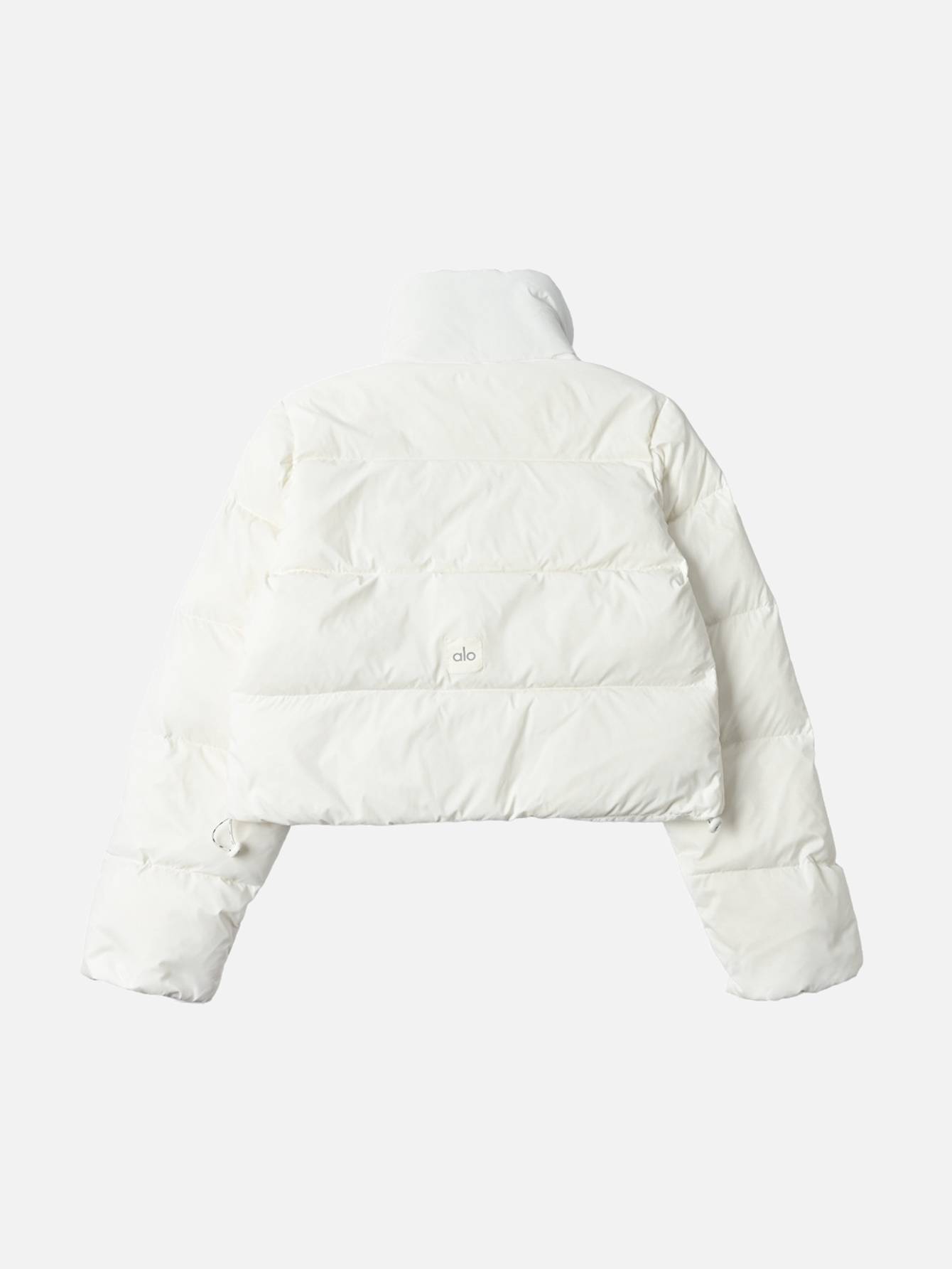 Alo Goldrush Cropped Stand-Collar Puffer Jacket - Ivory - Lulualo