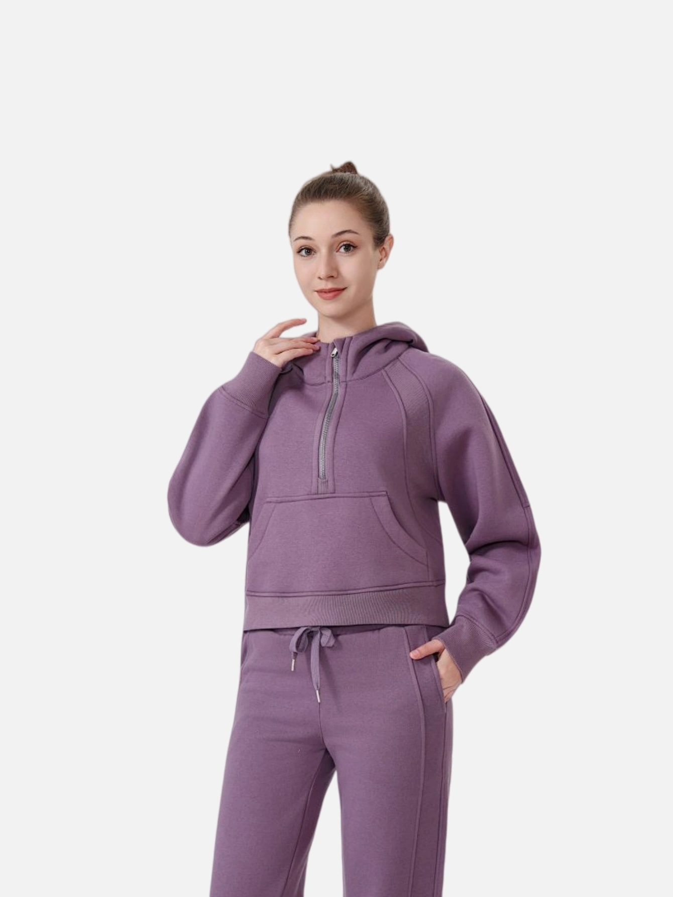 lululemon Cropped Half-Zip Hoodie - Lulualo