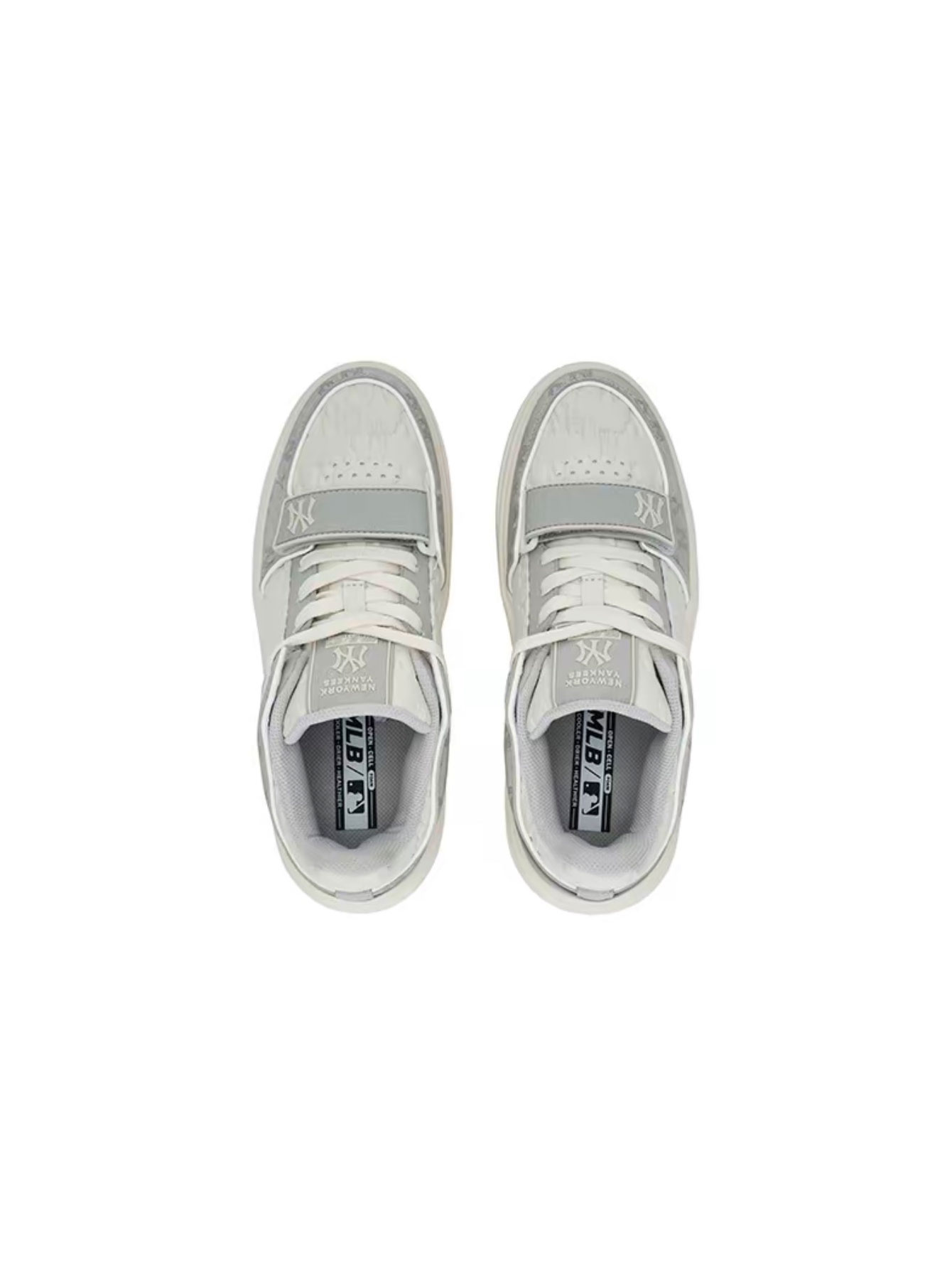 Chunky Liner Mid Sneakers New York Yankees Monogram Casual Shoes Unisex Thick-Sole Platform Trainers Multi-Colors Available Retro Streetwear Style for Men Women - Lulualo
