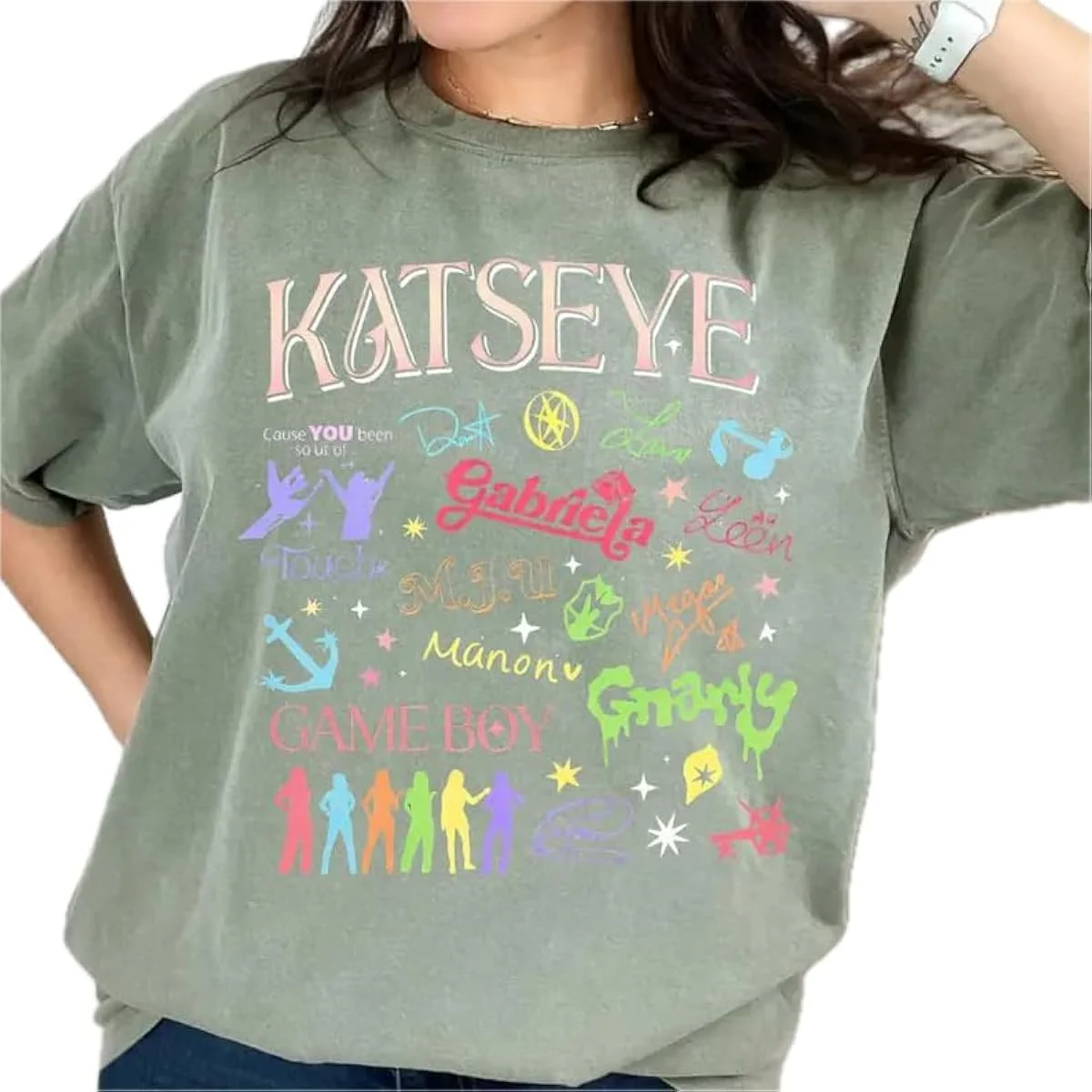 Retro Pop Culture Photo Collage T Shirt - KATSEYE MERCH​