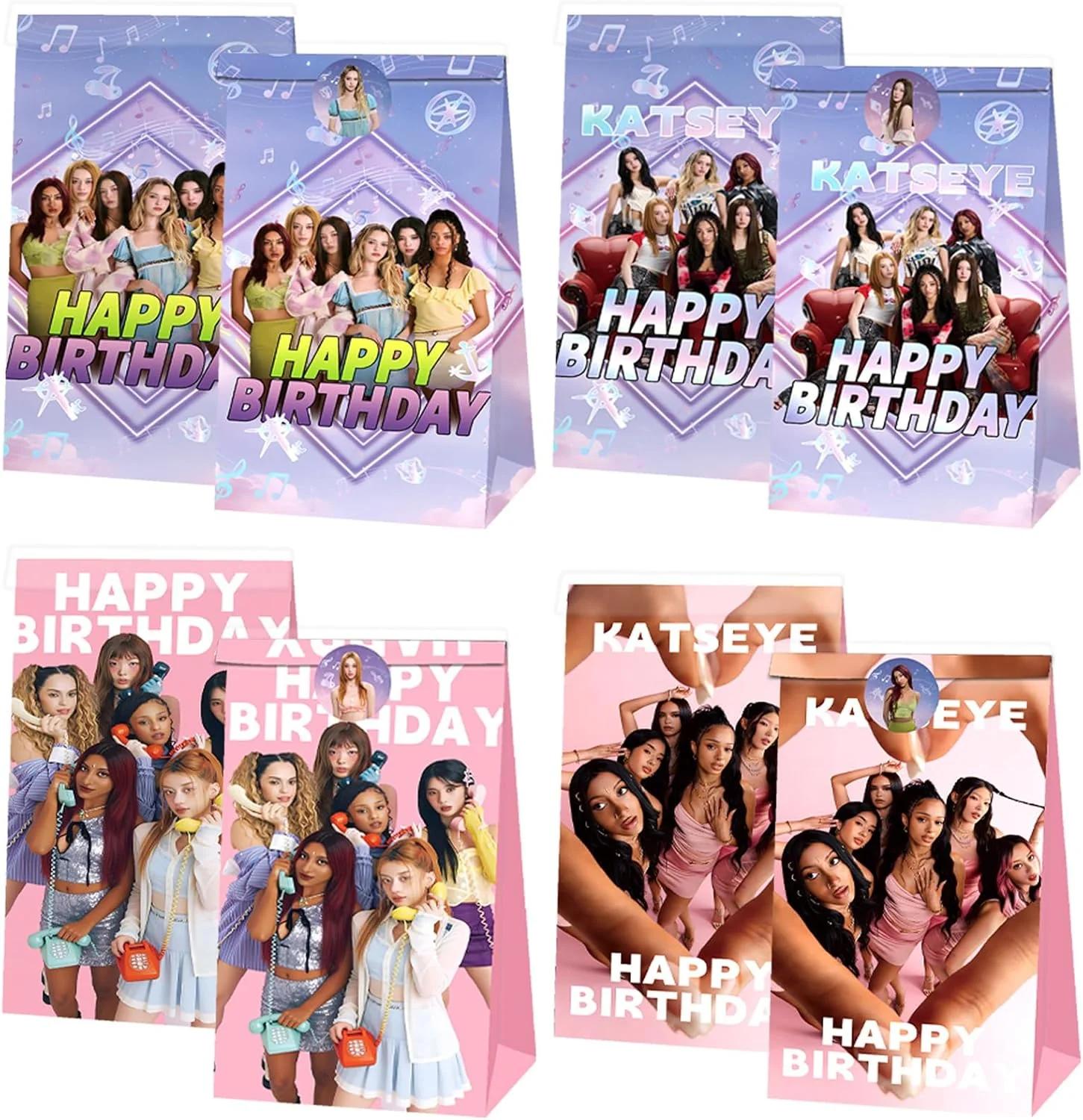 HighMount KATSEYE Gift Bags Double Sided Kpop Theme For Fans - KATSEYE MERCH​