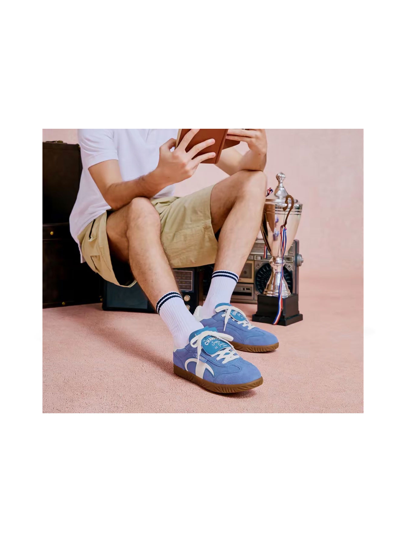 Unisex Retro Gum-Sole Leather & Suede Sneakers - Lulualo