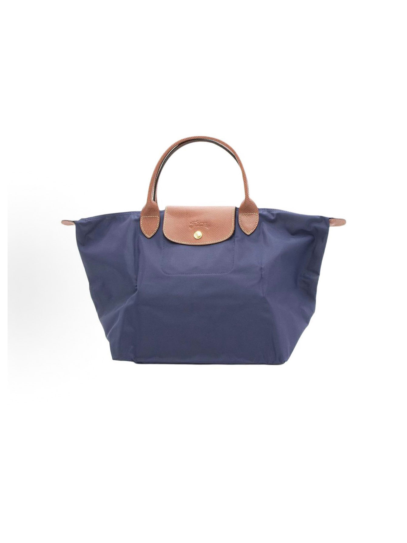 [Fast Ship From US Warehouse]Classic Leather Trim Nylon Tote Handbag - Lulualo