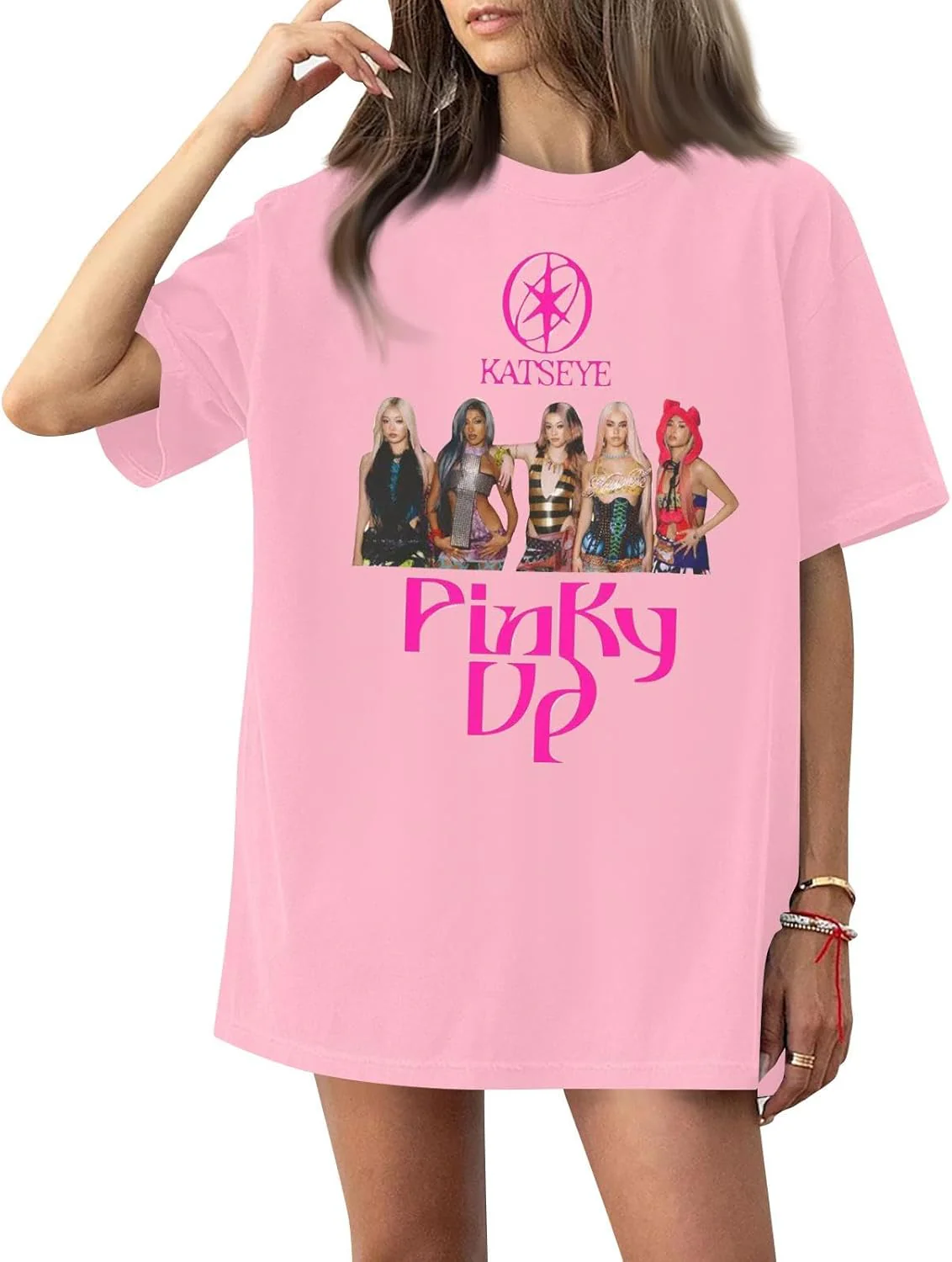 Pinky Up Shirt Women Graphic Tee - KATSEYE MERCH​