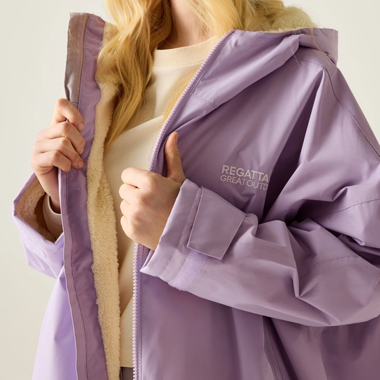 Adult Waterproof Changing Robe | Pansy Purple