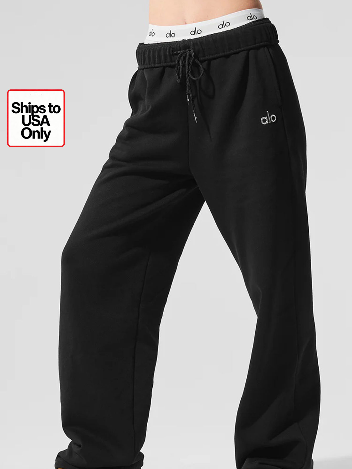 [Fast Ship From US Warehouse]Drawstring High Waist Jogger Pants - Lulualo