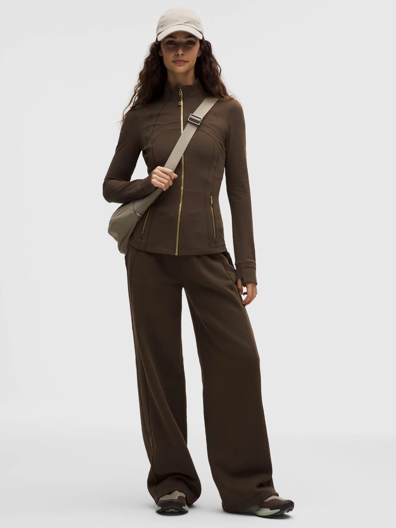 Lululemon Coffee Brown Dark-Gold Zip Athletic Jacket | US Warehouse - Lulualo
