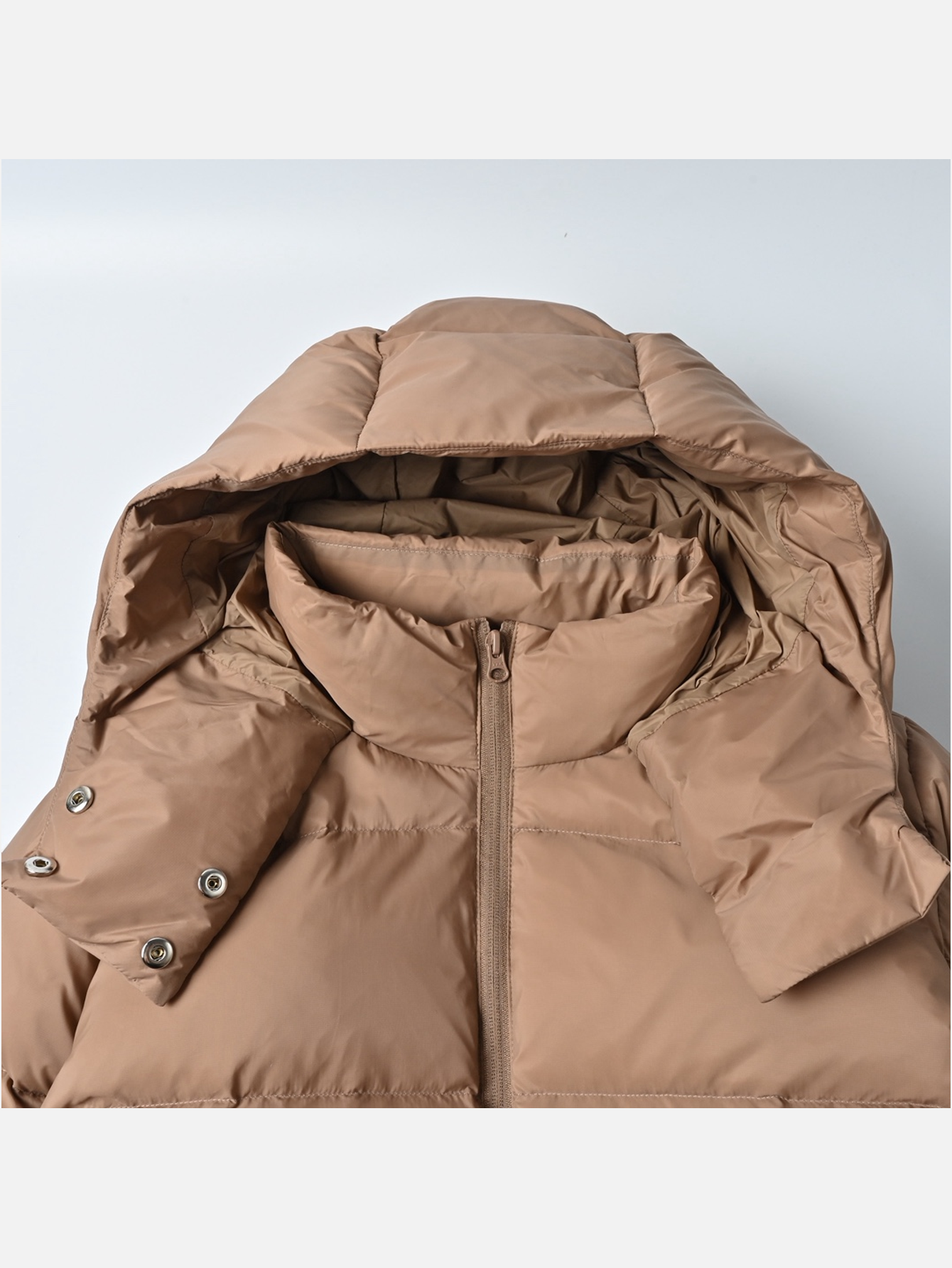 Alo Foxy Cropped Hooded Puffer Jacket - Toasted Almond - Lulualo