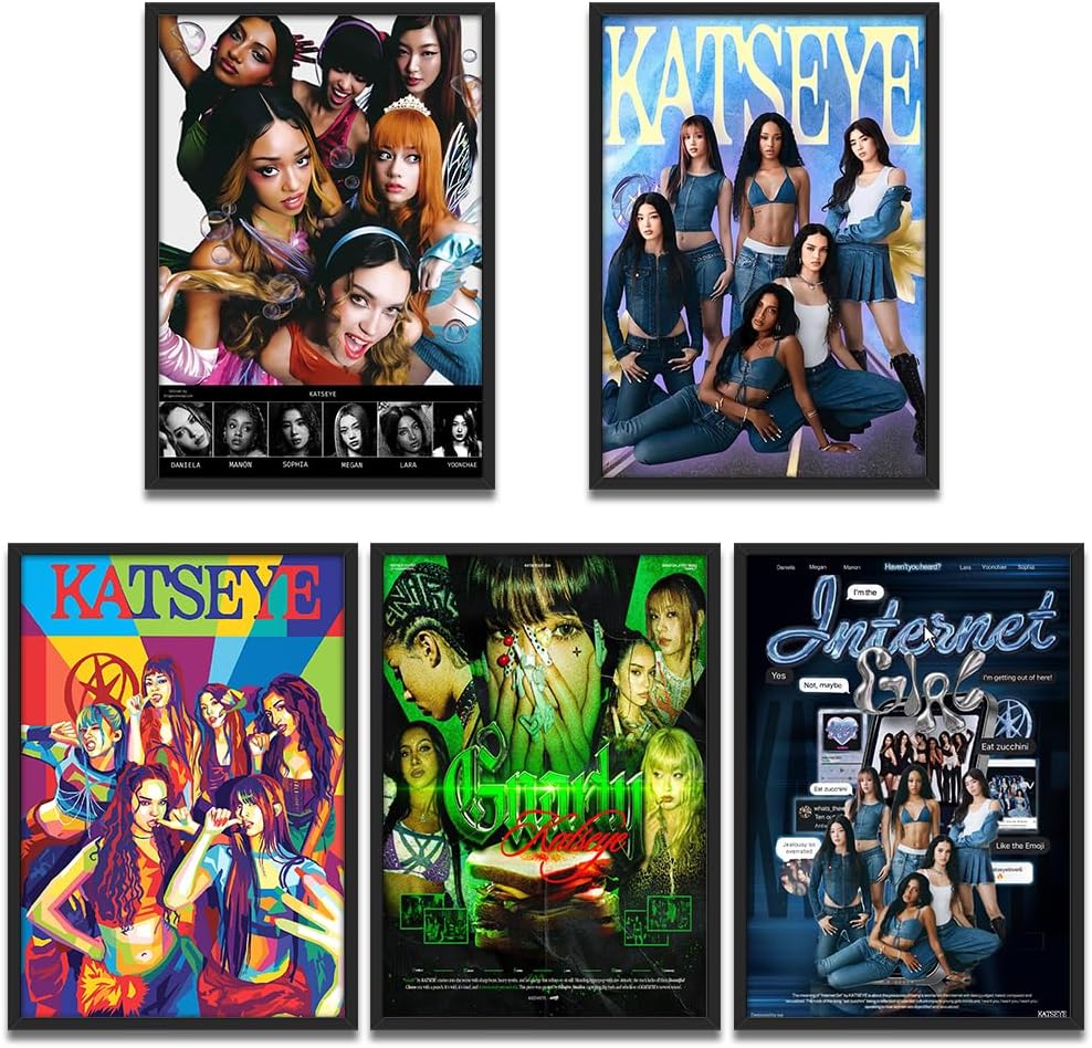 LEKAI Katseye Street Fashion Poster Set For Teens Wall Decor - KATSEYE MERCH​