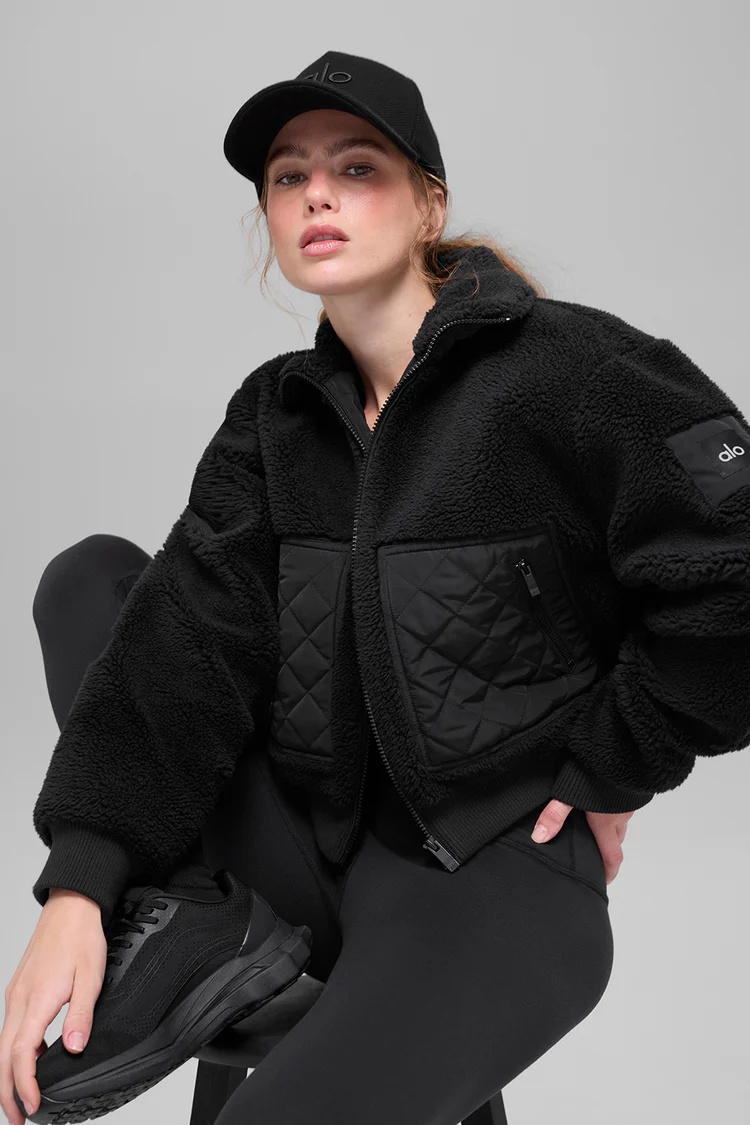 Alo Sherpa Edge Bomber Jacket - Lulualo