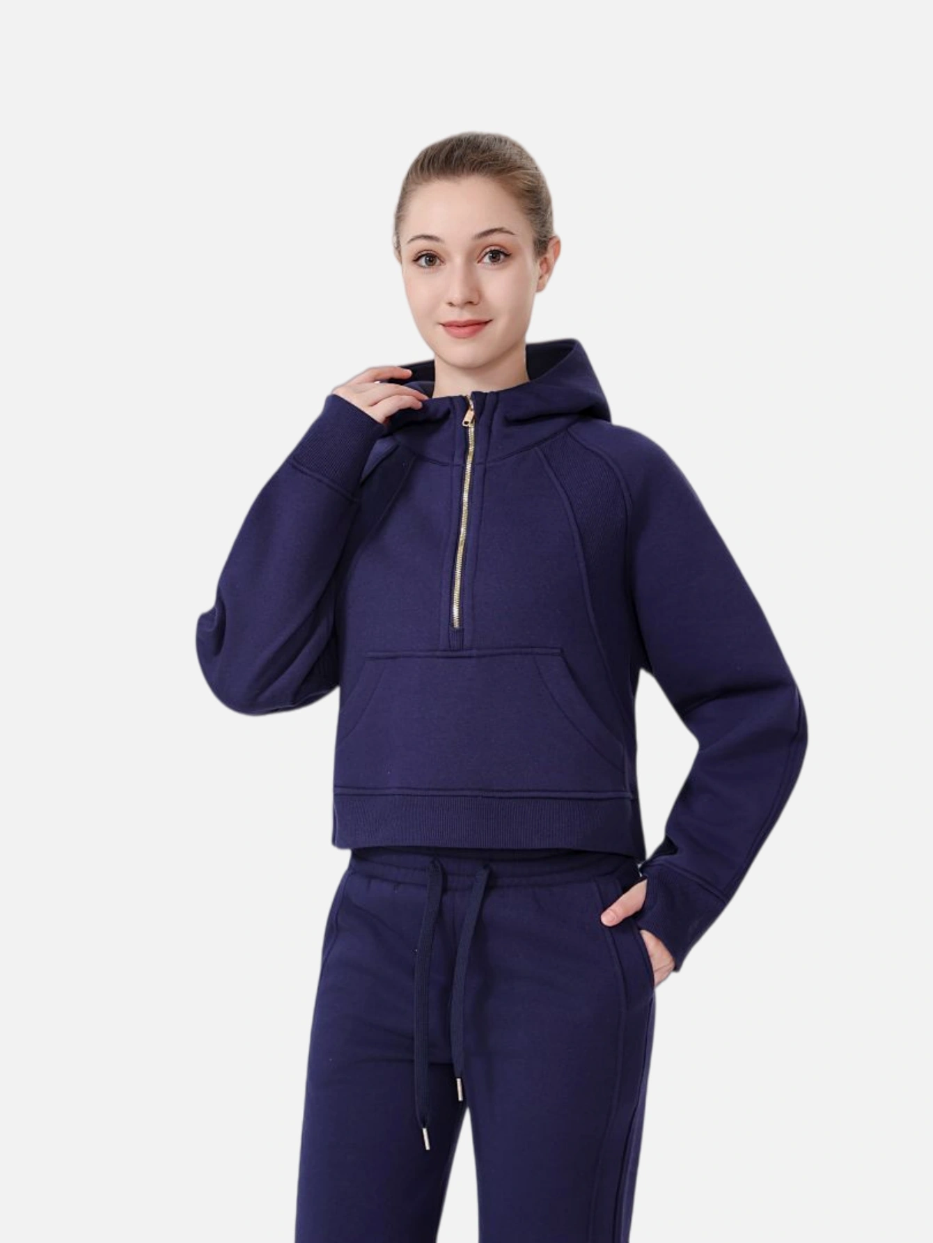 lululemon Cropped Half-Zip Hoodie - Lulualo