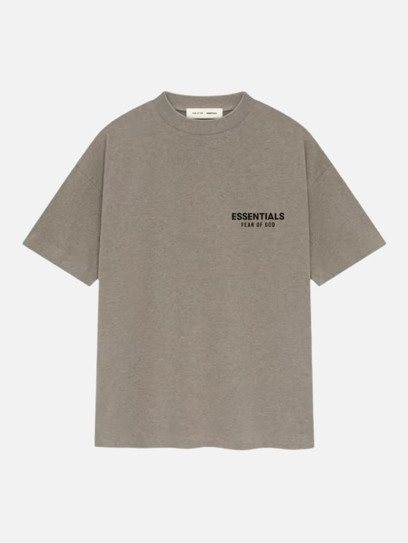 Essentials Dark Mist Gray Velour T-Shirt | US Warehouse - Lulualo