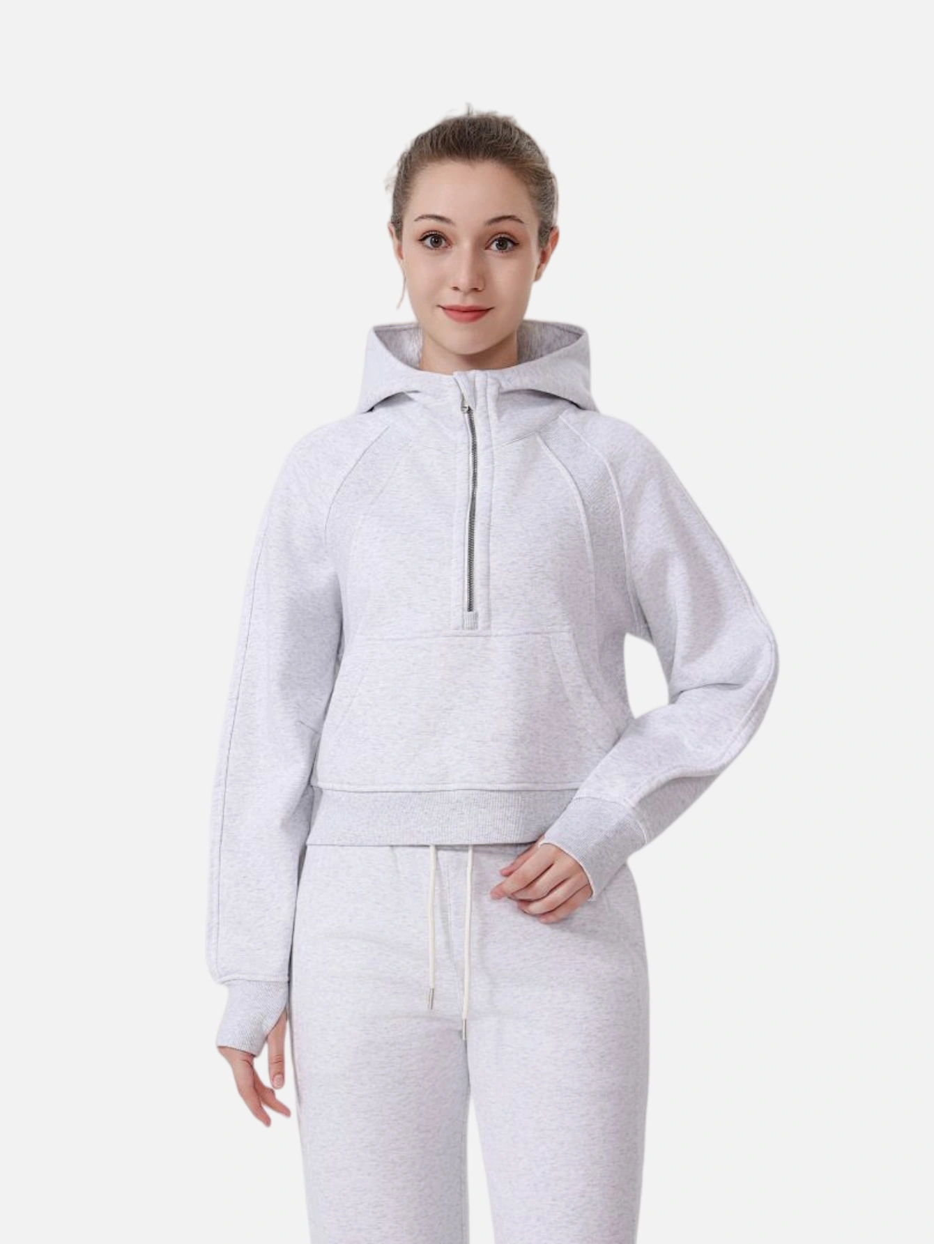 lululemon Cropped Half-Zip Hoodie - Lulualo