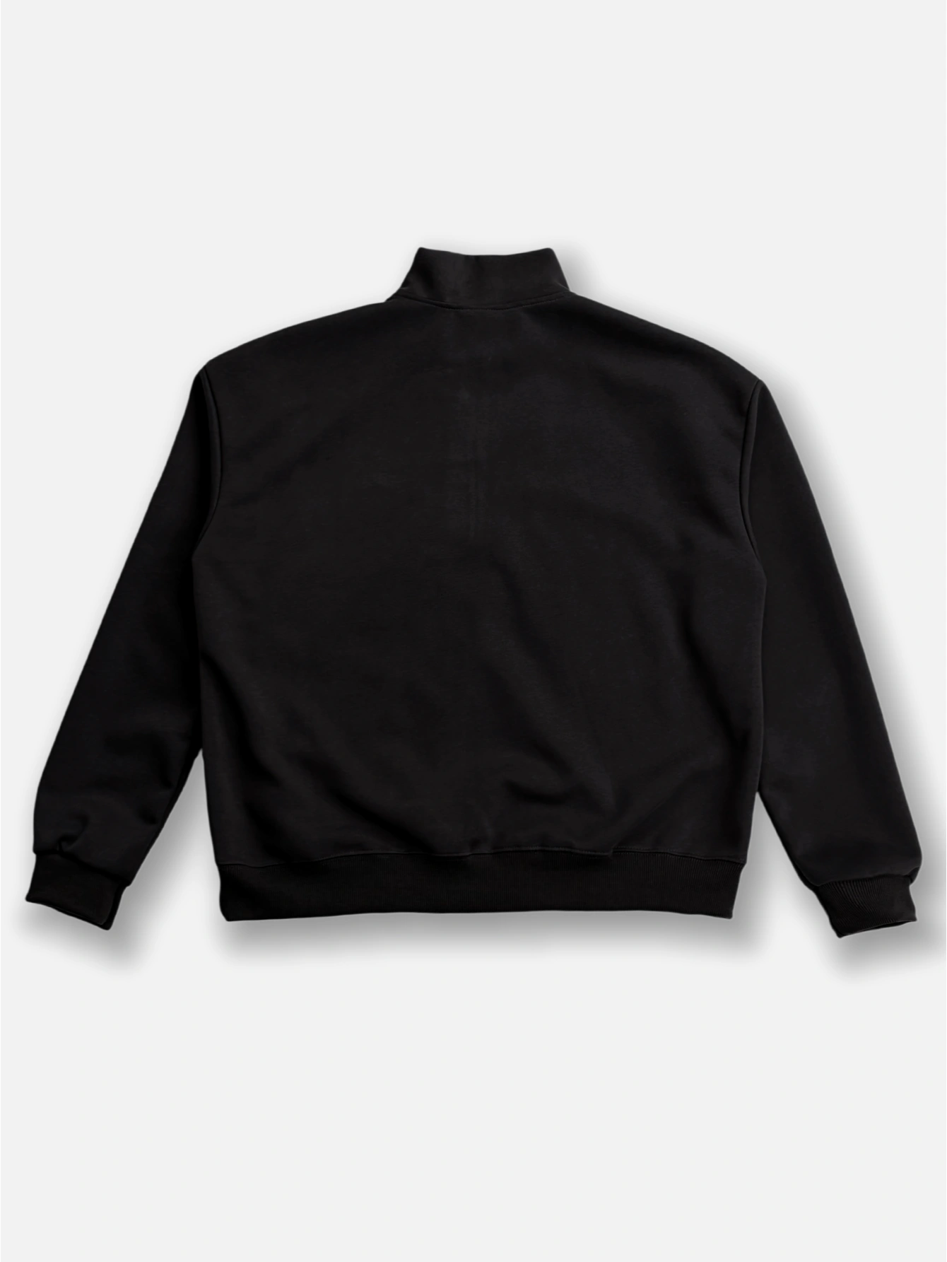 stand-up collar solid color half-zip long-sleeved sweatshirt unisex - Lulualo