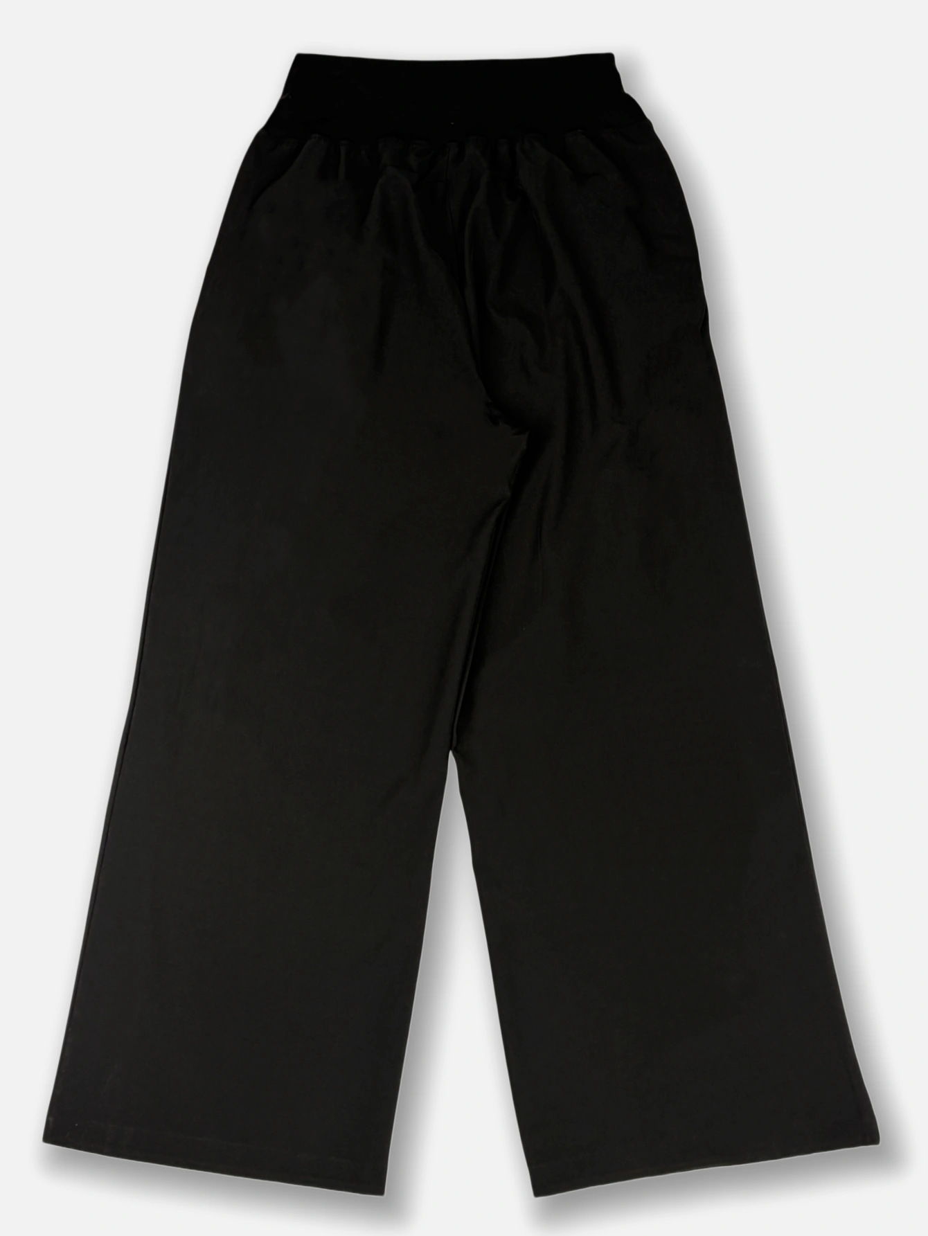 High Waist Pleated Wide Leg Pants, Soft Stretch Loose Flowy Trousers, Casual Workout Office Daily Wear Black Palazzo Pants - Lulualo
