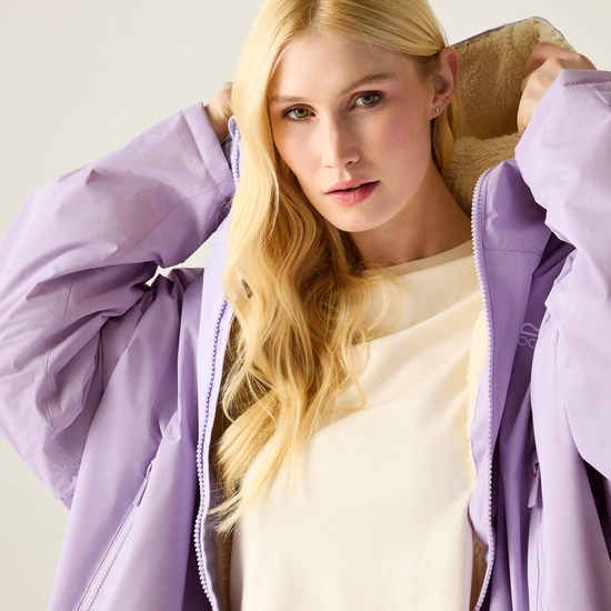 Adult Waterproof Changing Robe | Pansy Purple