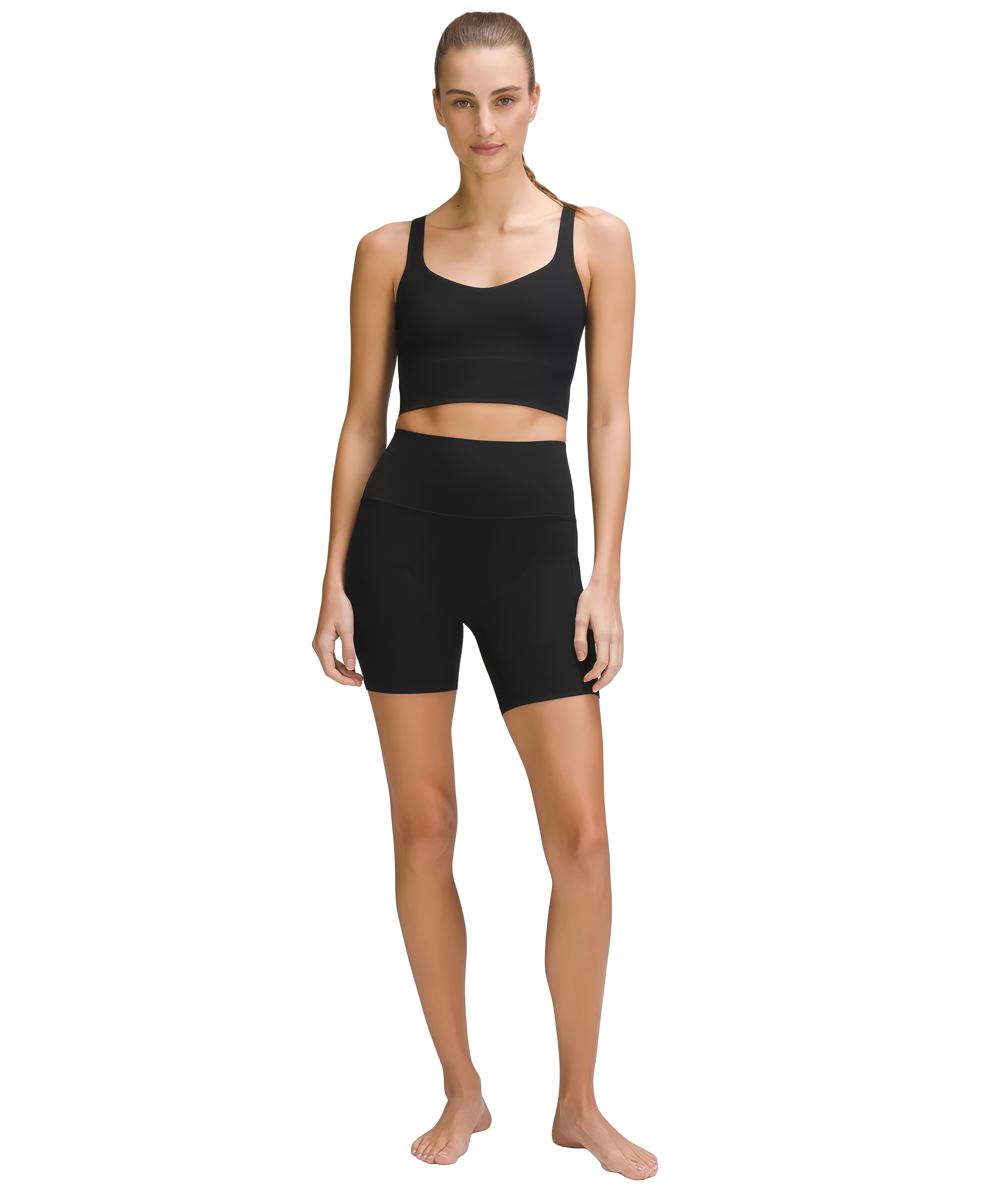 High-Waist Yoga Biker Shorts - Lulualo