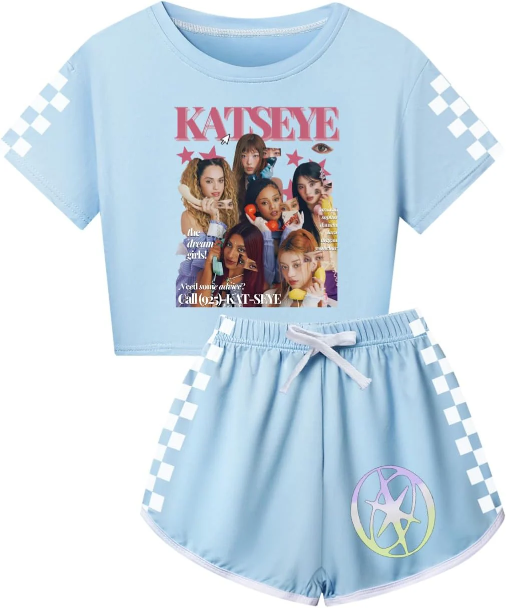 Kids Yoga Set T Shirt And Shorts - KATSEYE MERCH​