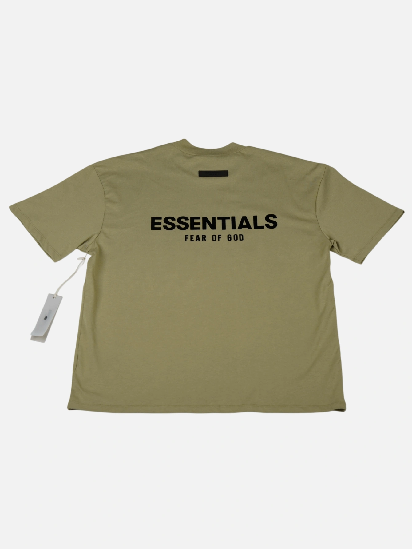 Essentials Dark Oatmeal Double-Row Flocked T-Shirt | US Warehouse - Lulualo