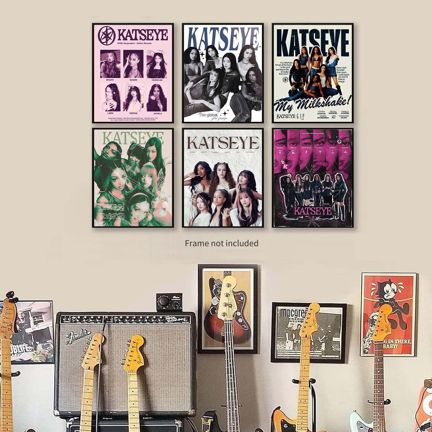 TUOCYERD Katseye Merch Poster Set 6 Teens Aesthetic Decor - KATSEYE MERCH​