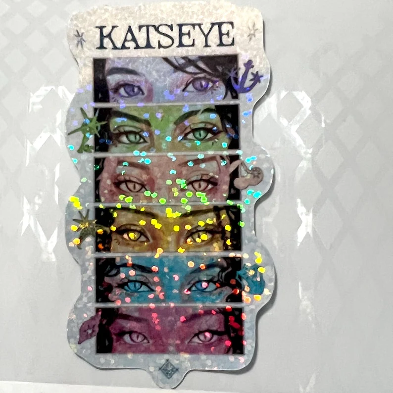 Katseye Holographic Water Resistant Sticker Glitter Girls - KATSEYE MERCH​