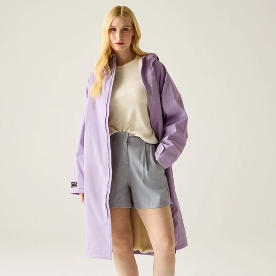 Adult Waterproof Changing Robe | Pansy Purple