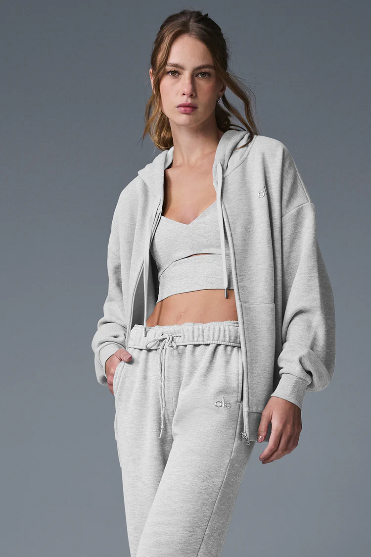 Lululemon Gray Full-Zip Hooded Jacket | US Warehouse - Lulualo