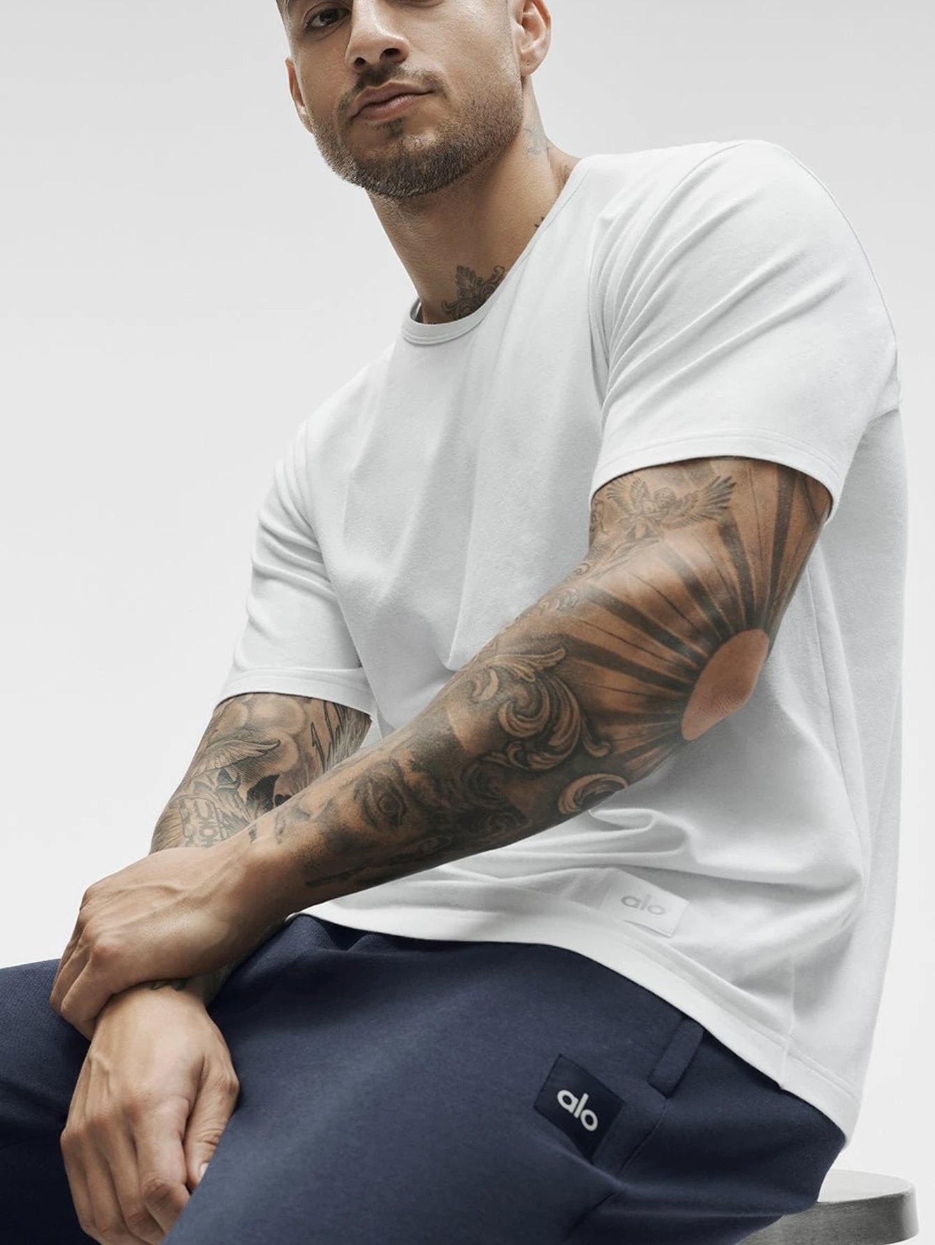Alo White Men's T-Shirt | US Warehouse - Lulualo
