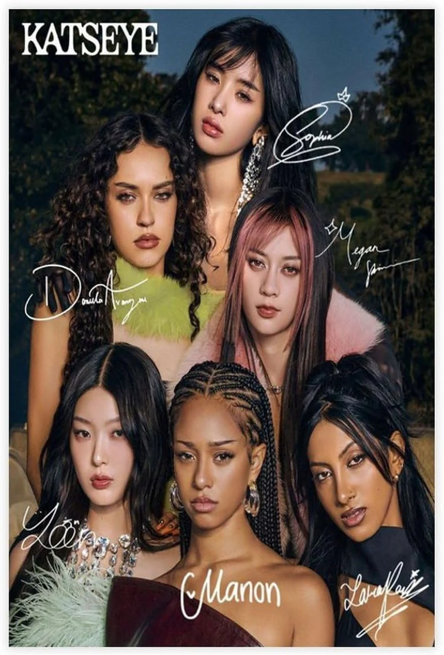 Smart Color Katseye Fan Art Canvas Poster 8x12 Wall Decor - KATSEYE MERCH​