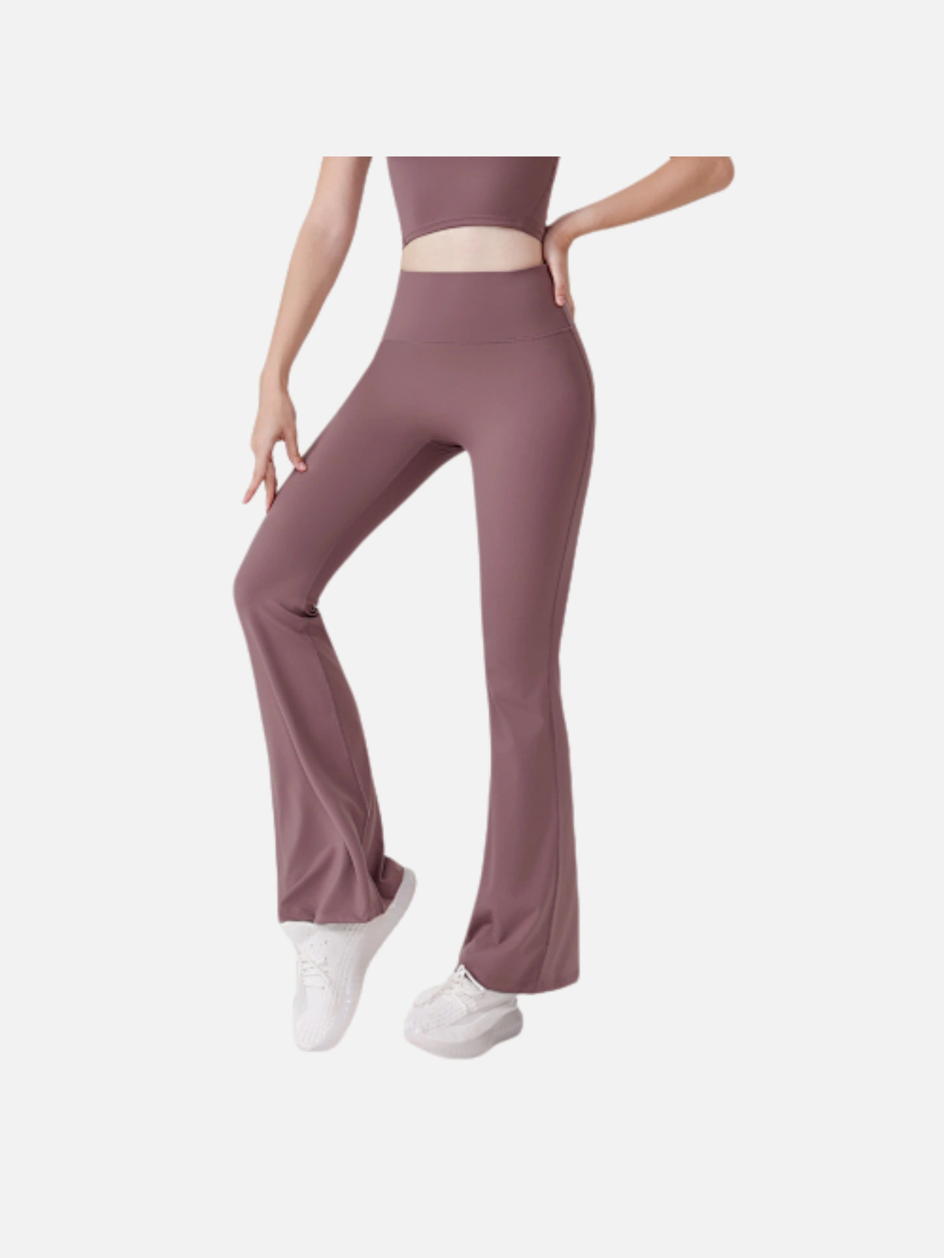 Women's High-Waist Split Flare Yoga Pants - Lulualo