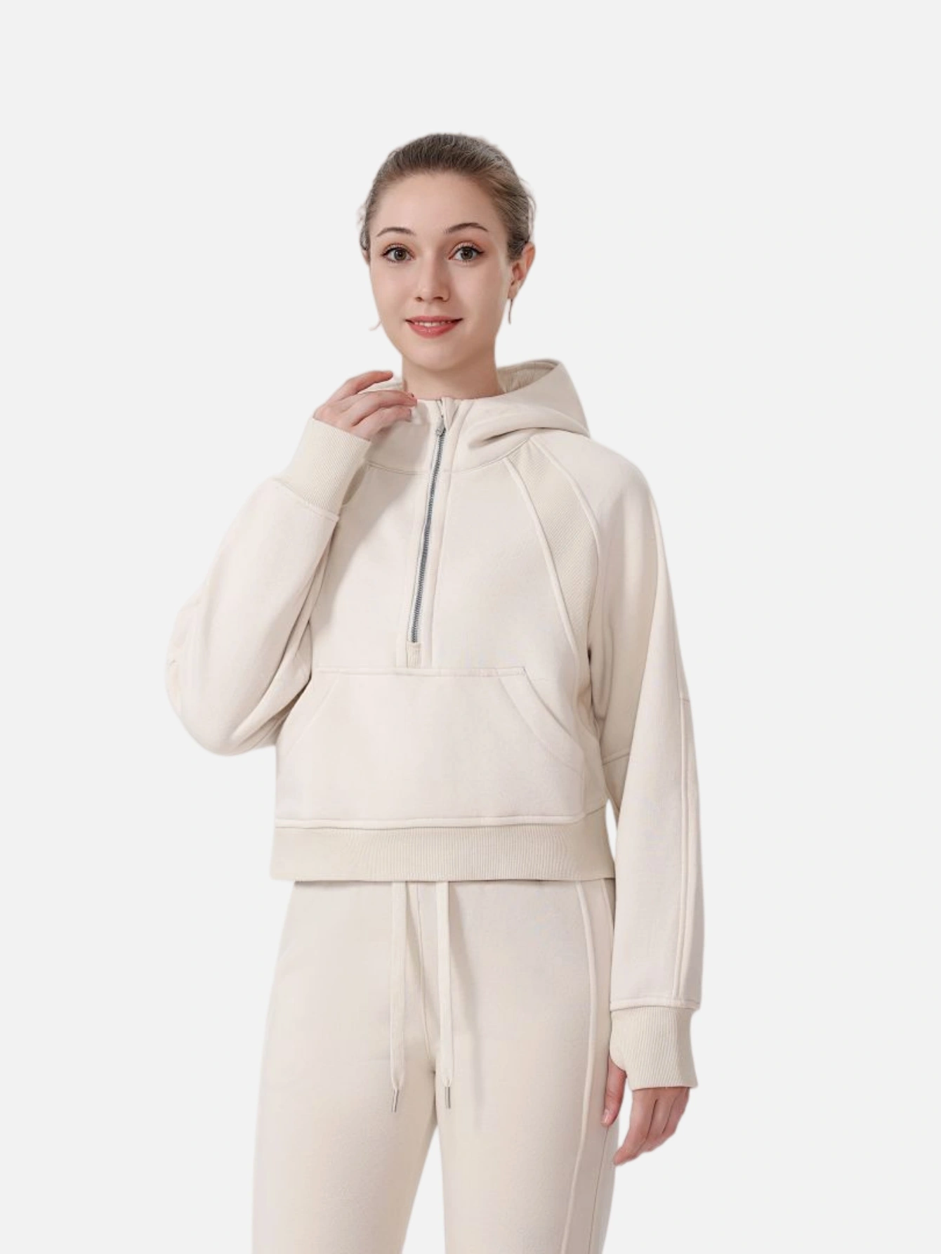 lululemon Cropped Half-Zip Hoodie - Lulualo