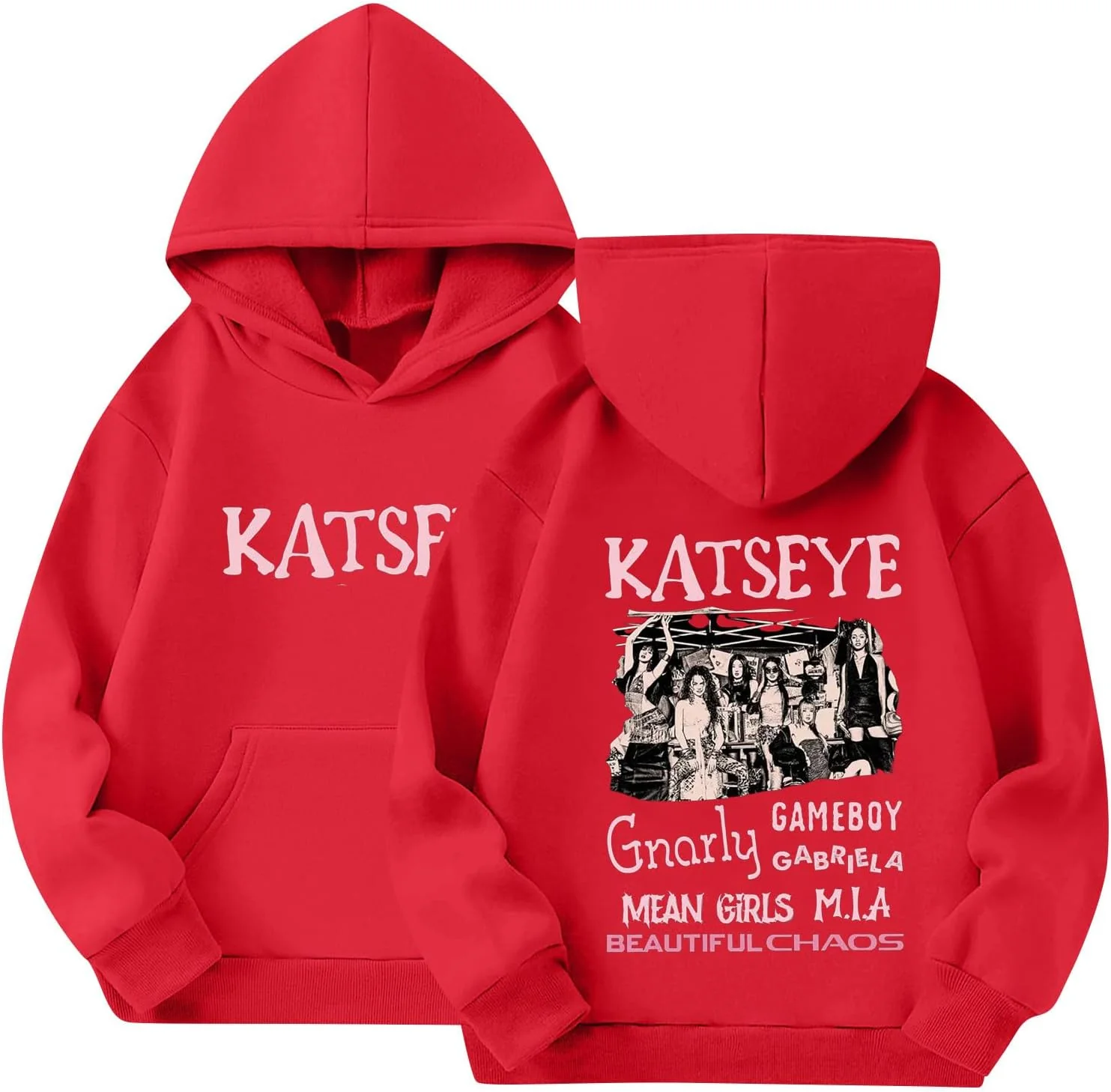Graphic Long Sleeve Hoodie - KATSEYE MERCH​