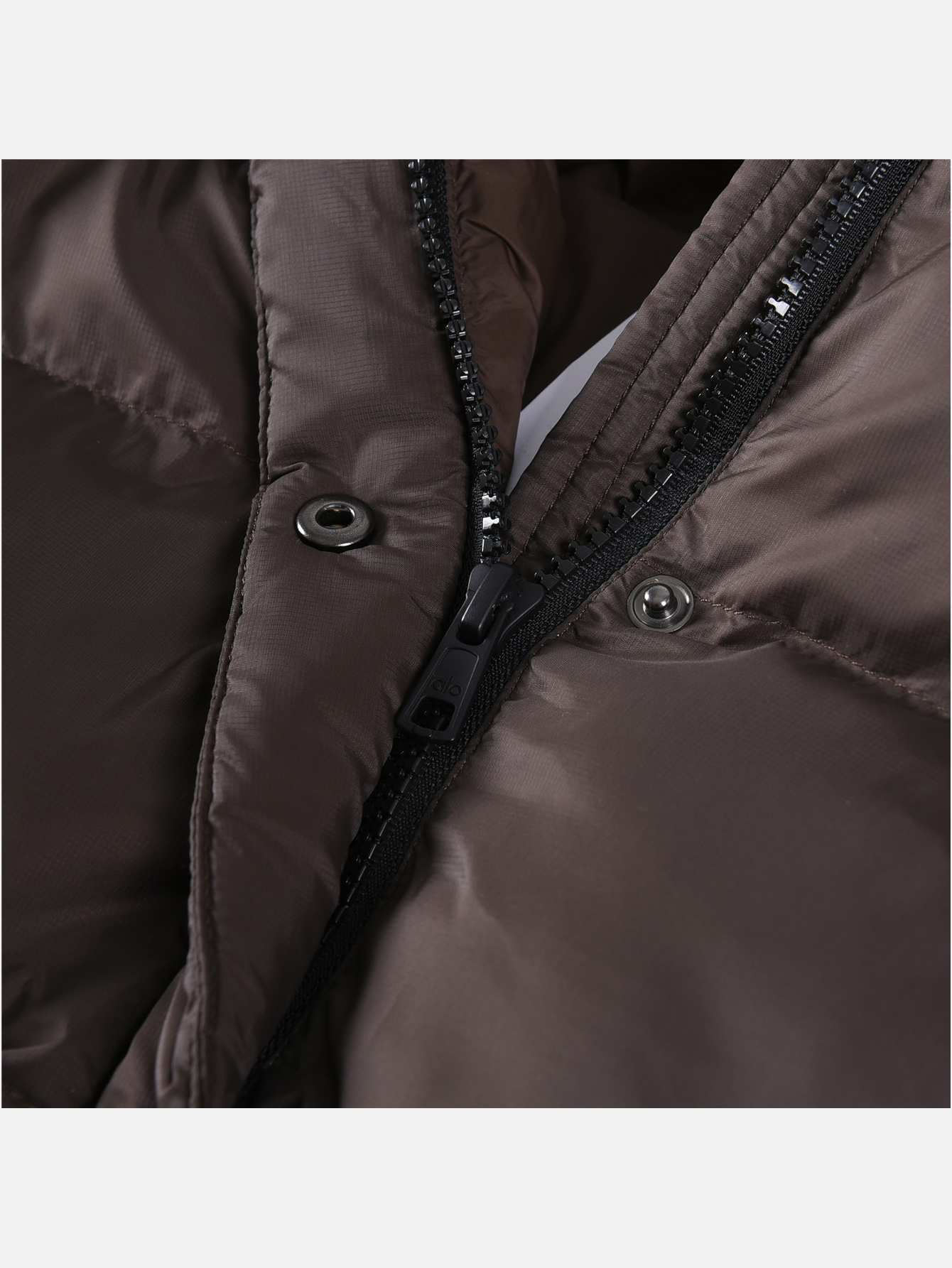Alo Aspen Love Cropped Hooded Puffer Jacket - Coffee Brown - Lulualo
