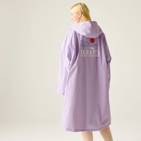 Adult Waterproof Changing Robe | Pansy Purple