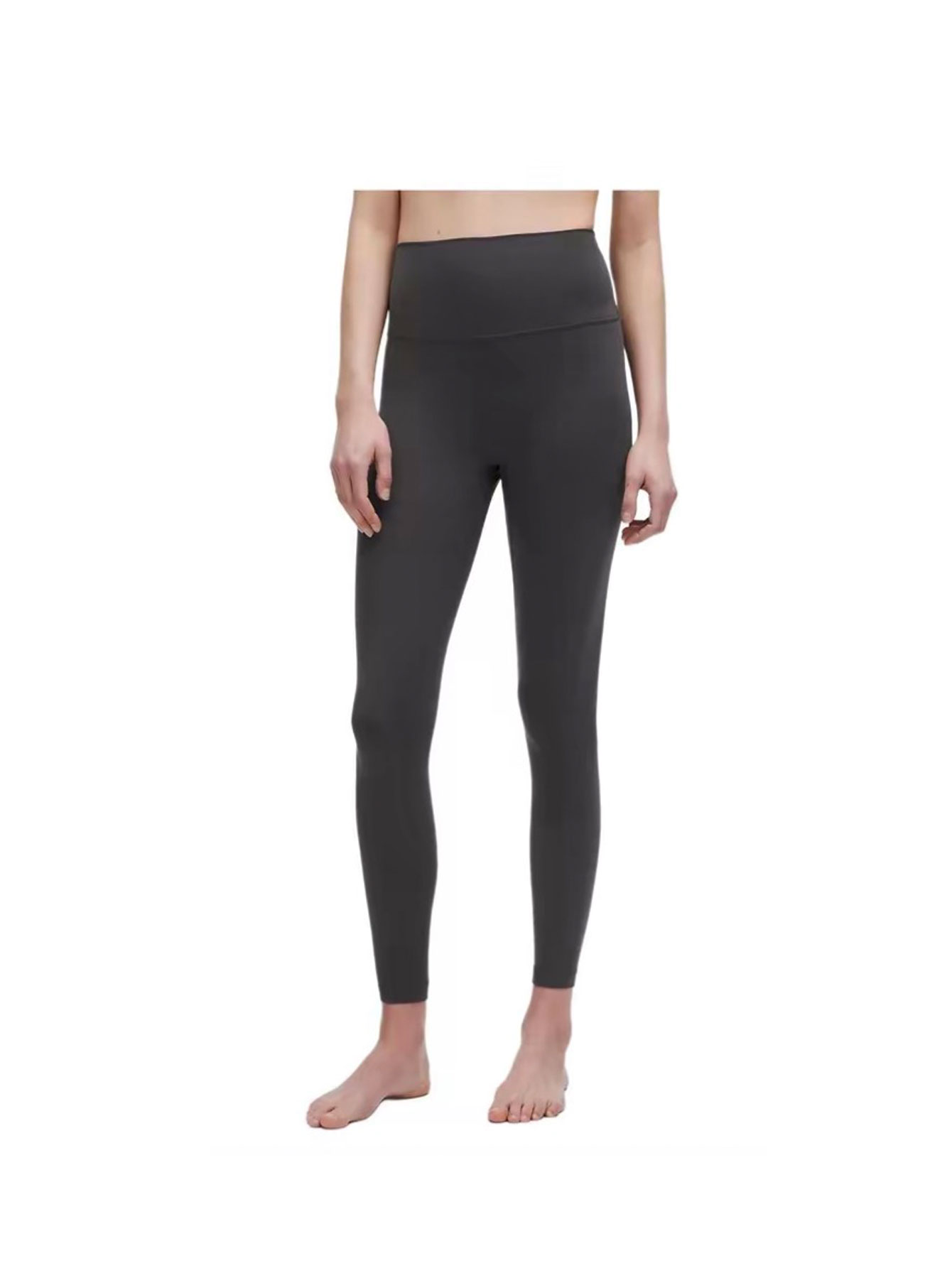 [Fast Ship From US Warehouse] Women High Waist Button Detail Yoga Leggings Tummy Control Butt Lifting Stretch Workout Pants Non See Through Soft Athletic Running Leggings - Lulualo