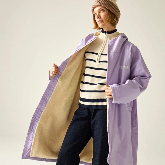 Adult Waterproof Changing Robe | Pansy Purple