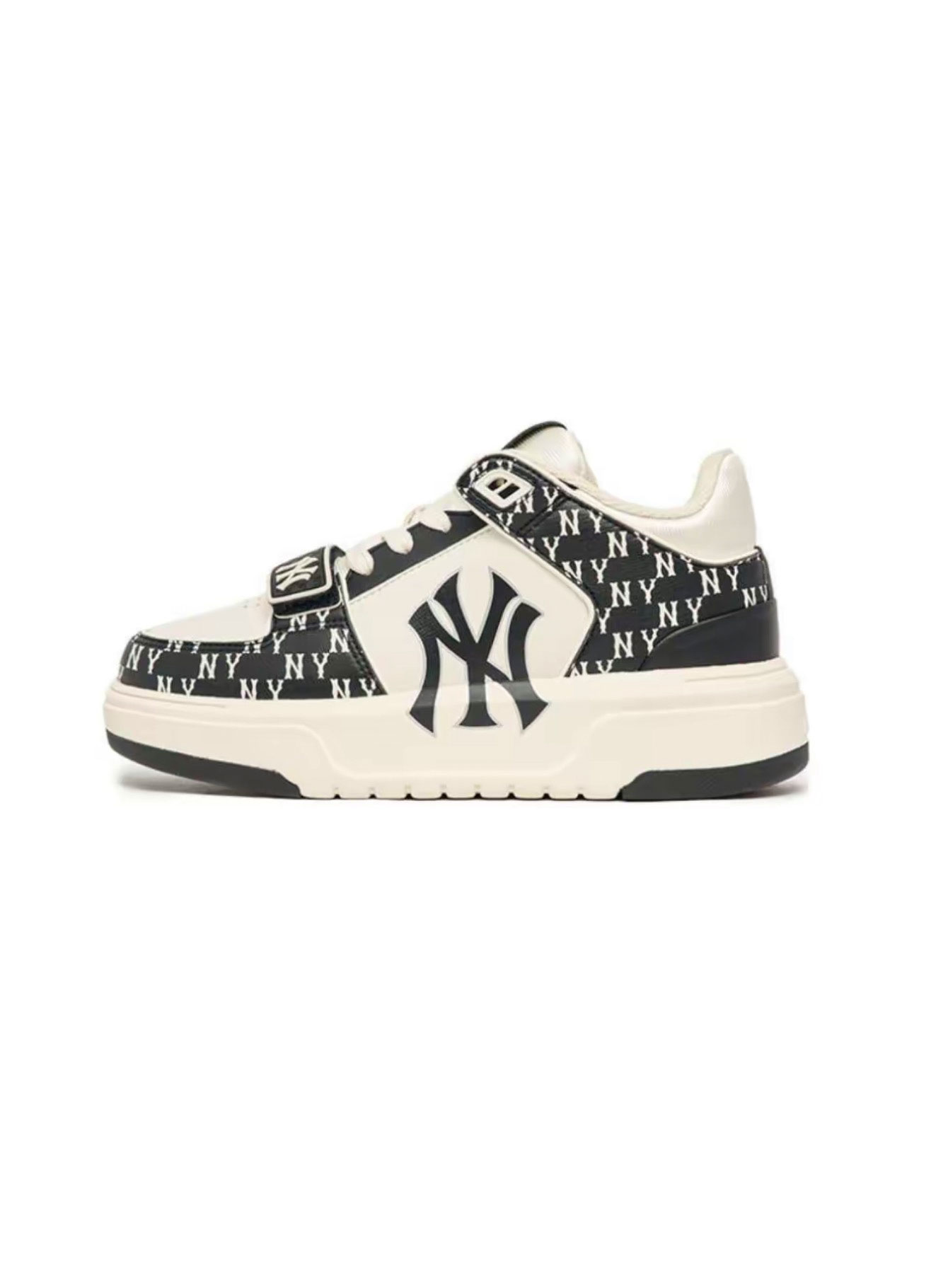 Chunky Liner Mid Sneakers New York Yankees Monogram Casual Shoes Unisex Thick-Sole Platform Trainers Multi-Colors Available Retro Streetwear Style for Men Women - Lulualo