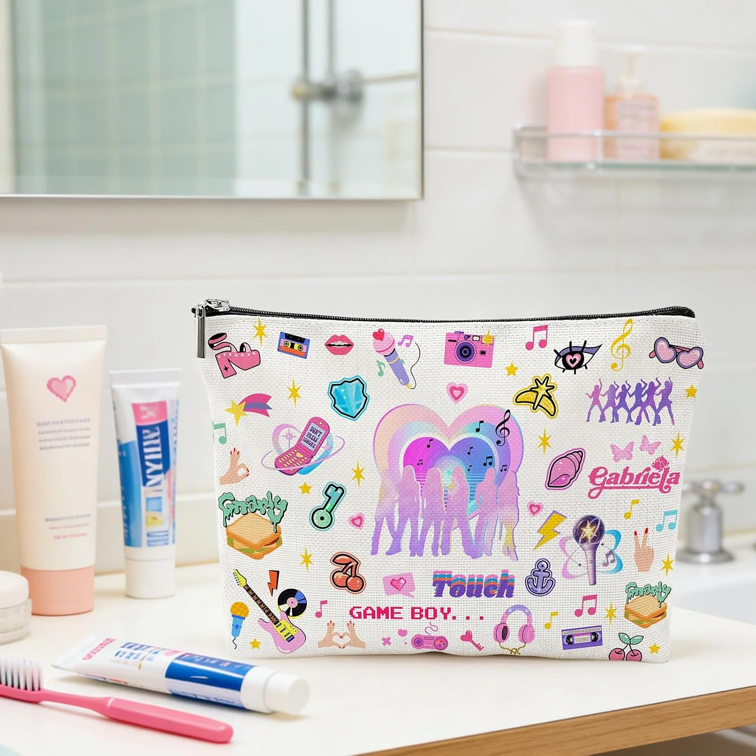 Katsyee Merch Inspired Kpop Makeup Bag For Women Gifts - KATSEYE MERCH​