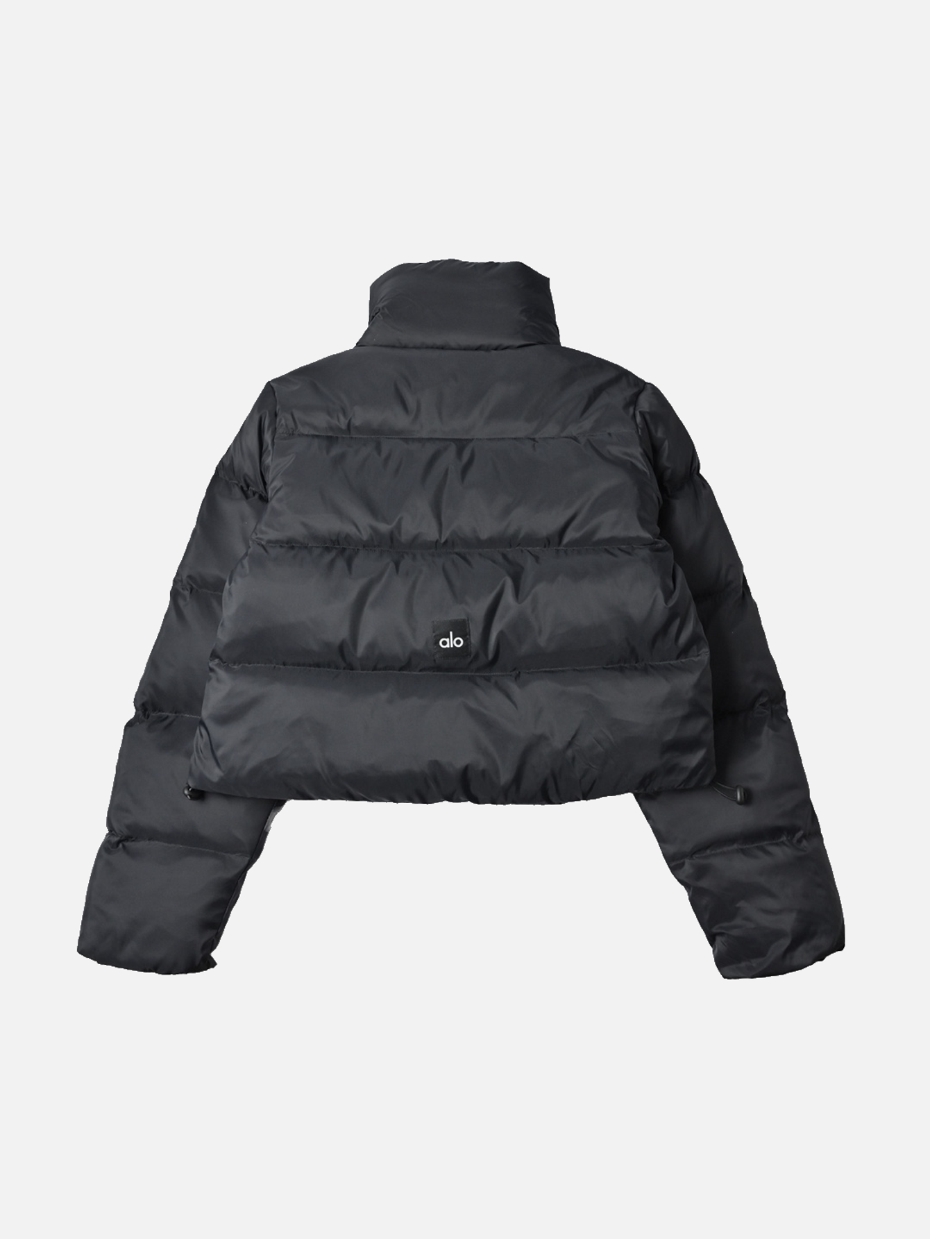 Alo Goldrush Cropped Stand-Collar Puffer Jacket - Black - Lulualo