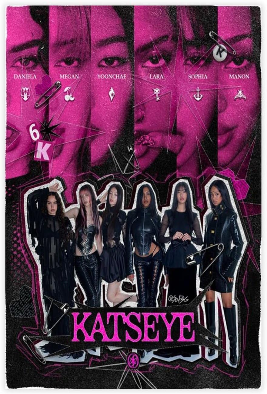 Smart Color Katseye Fan Art Canvas Poster For Bedroom Decor - KATSEYE MERCH​