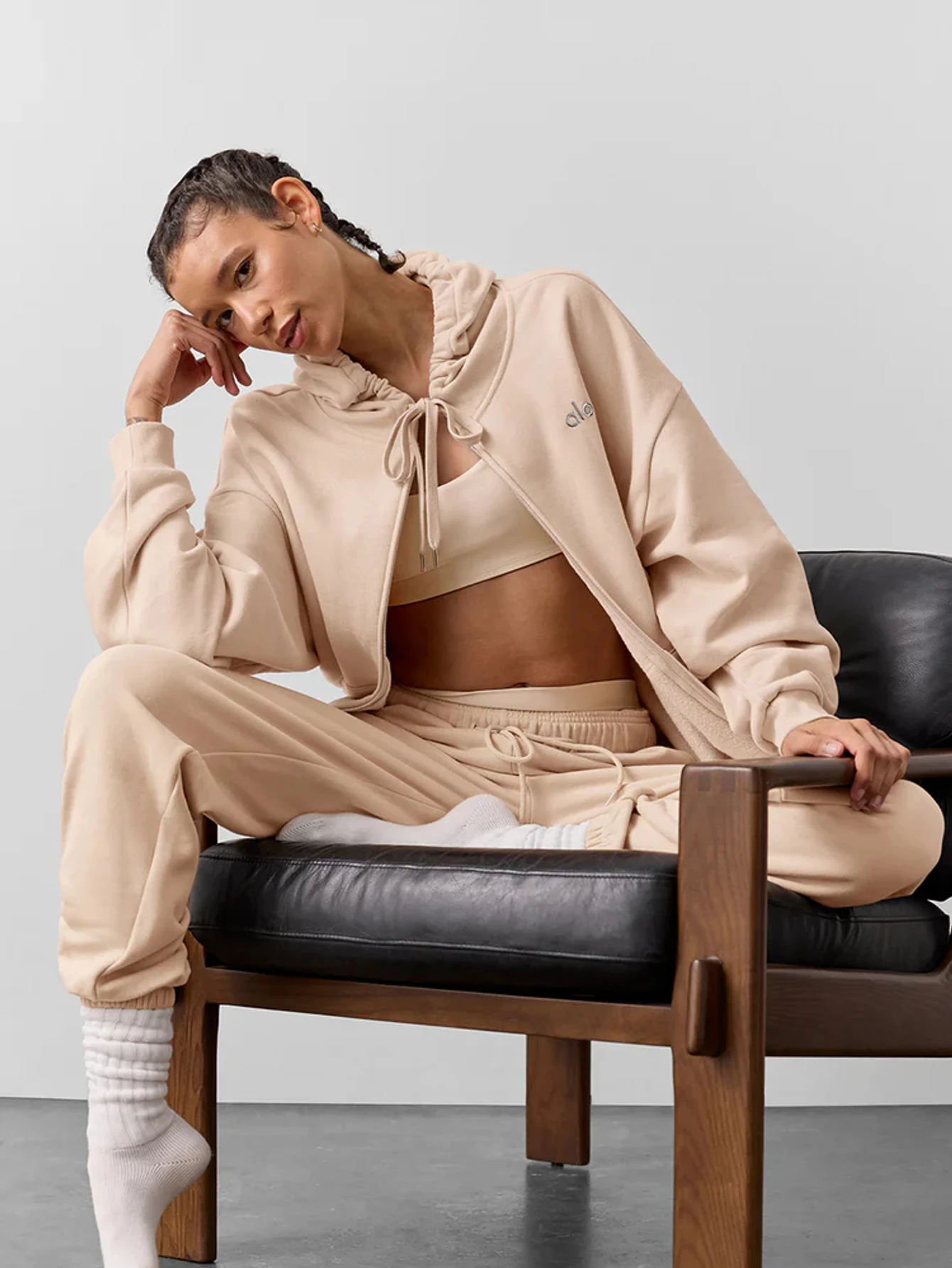 Lululemon Beige Full-Zip Hooded Jacket | US Warehouse - Lulualo