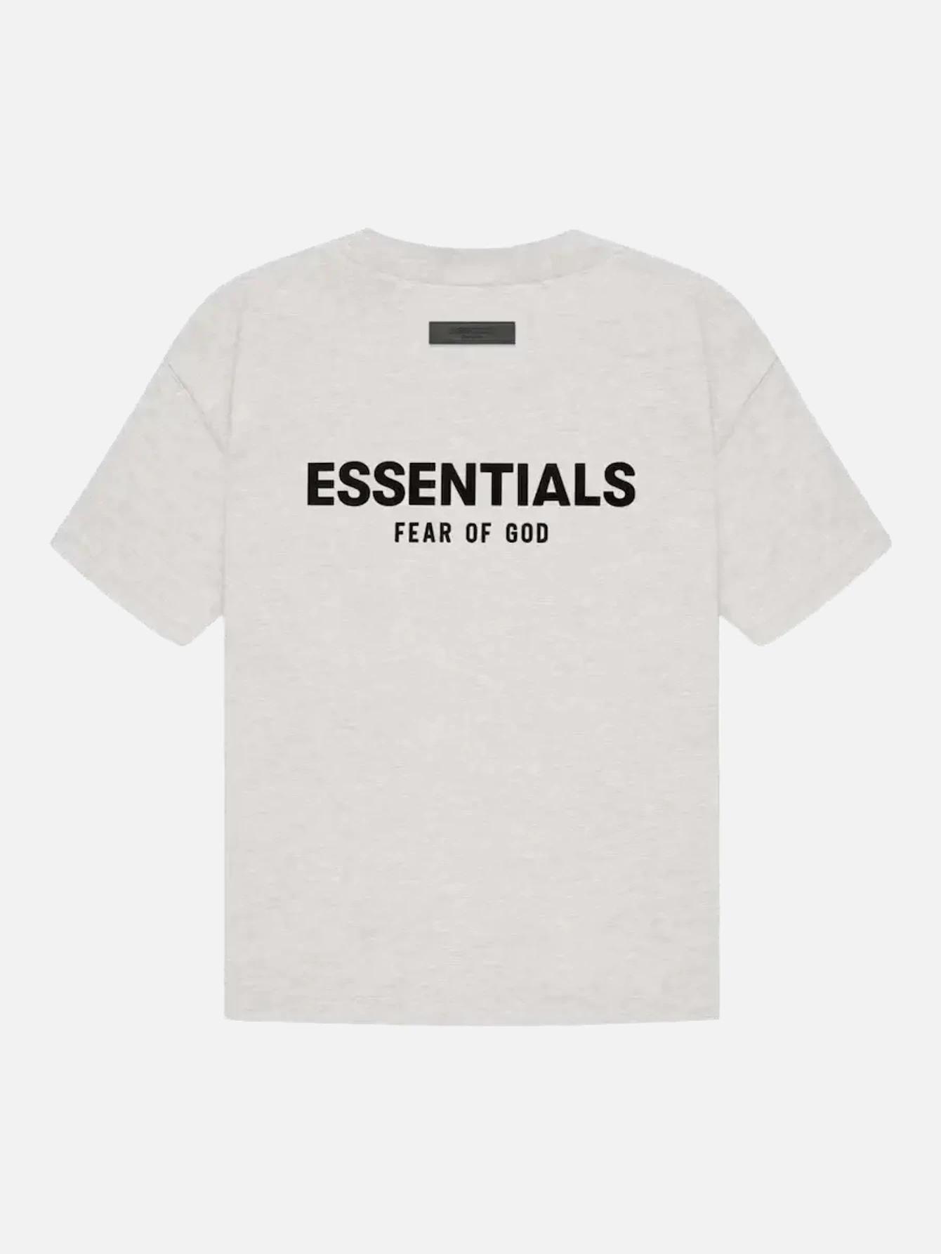 Essentials Light Oatmeal Double-Row Flocked T-Shirt | US Warehouse - Lulualo