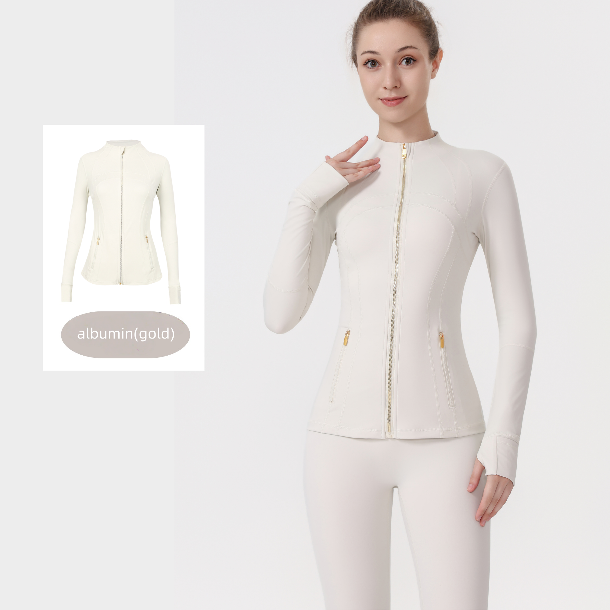 [Fast Ship From US Warehouse]High Elastic Full-Zip Athletic Running Yoga Jacket - Lulualo